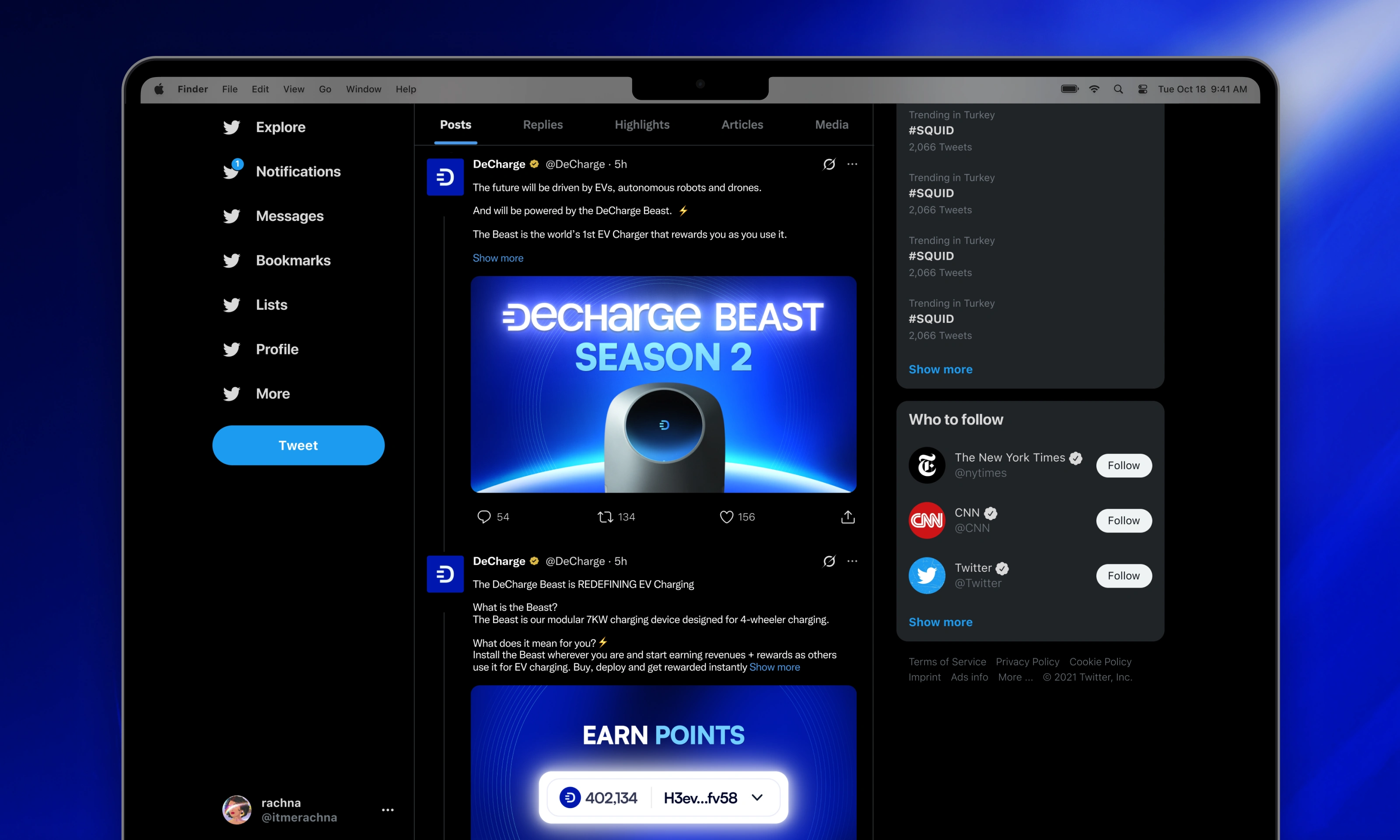 Added subtle touches of glow that contrasted really well with the blue.