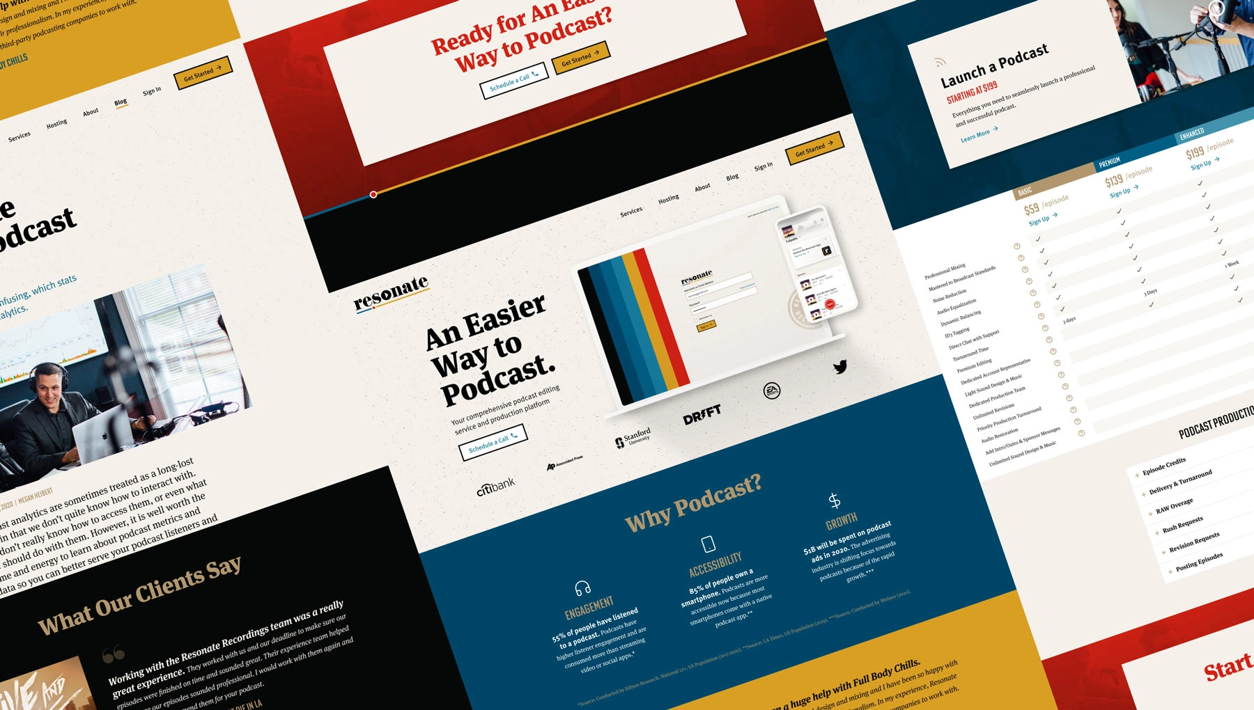 I collaborated closely with the Resonate team to revitalize their website design, aligning it with the new branding.