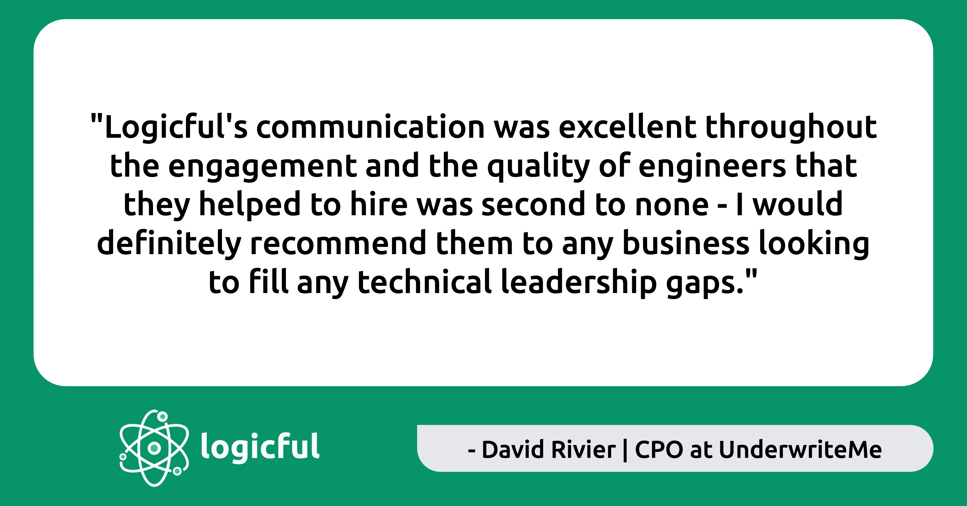 Example of a client testimonial post