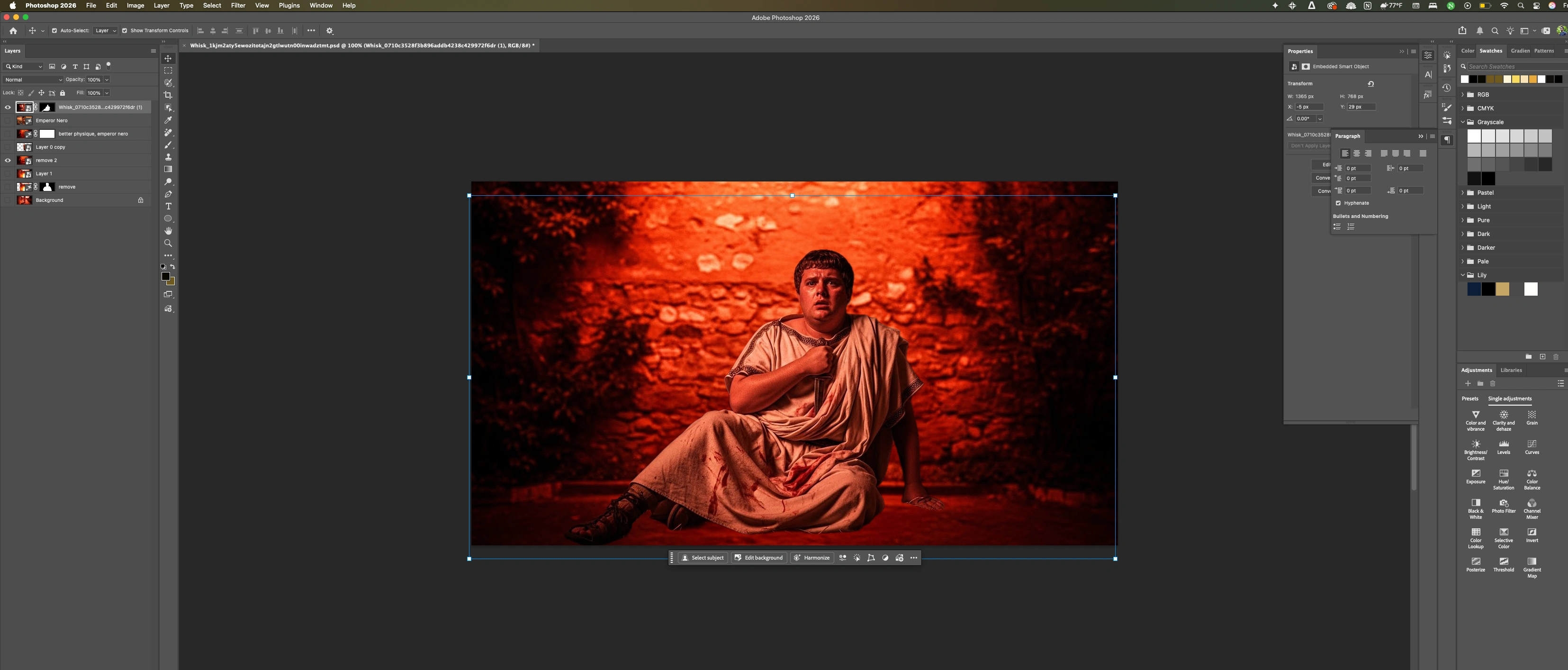 Photoshop layers breakdown