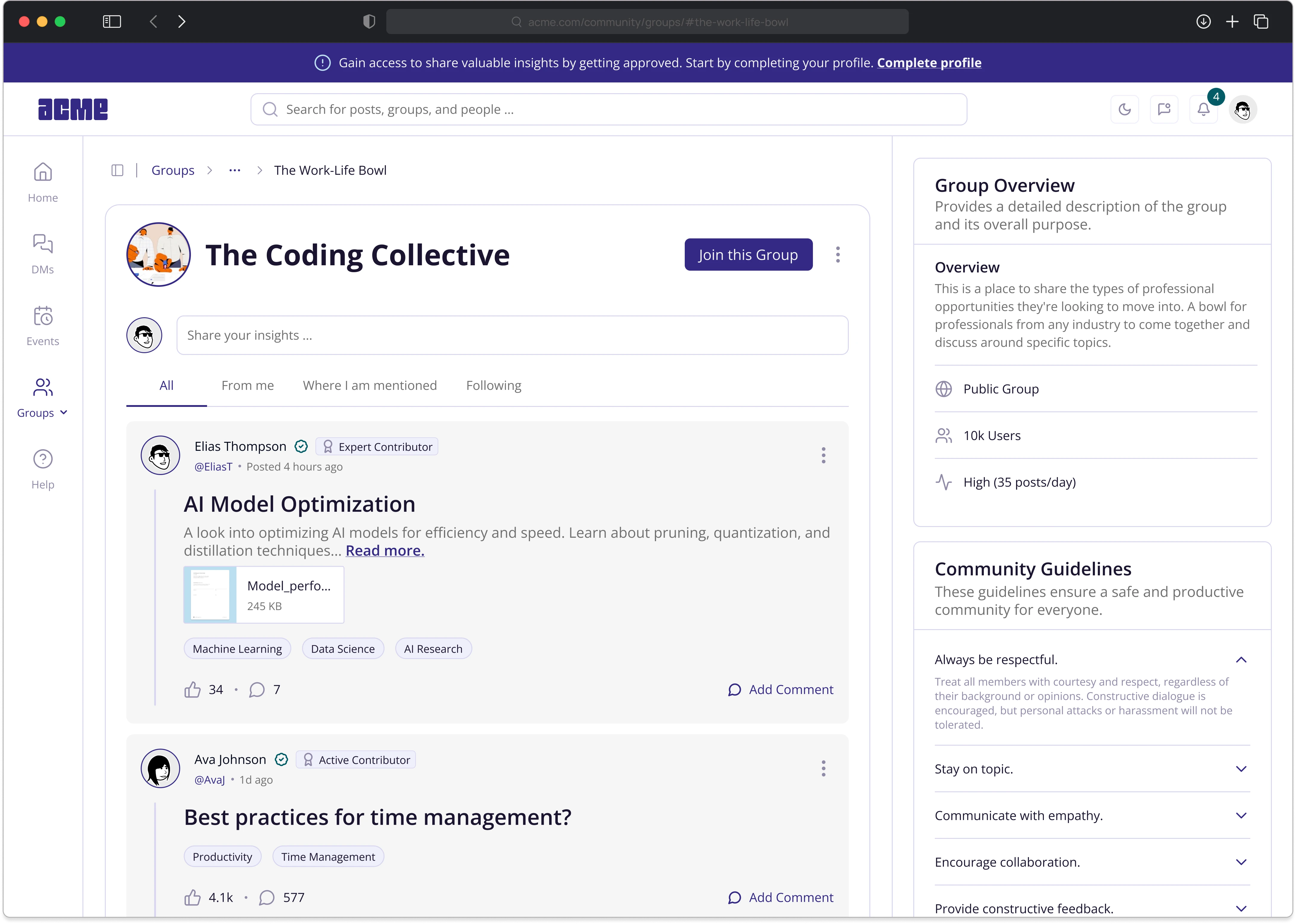 Community - Group Details