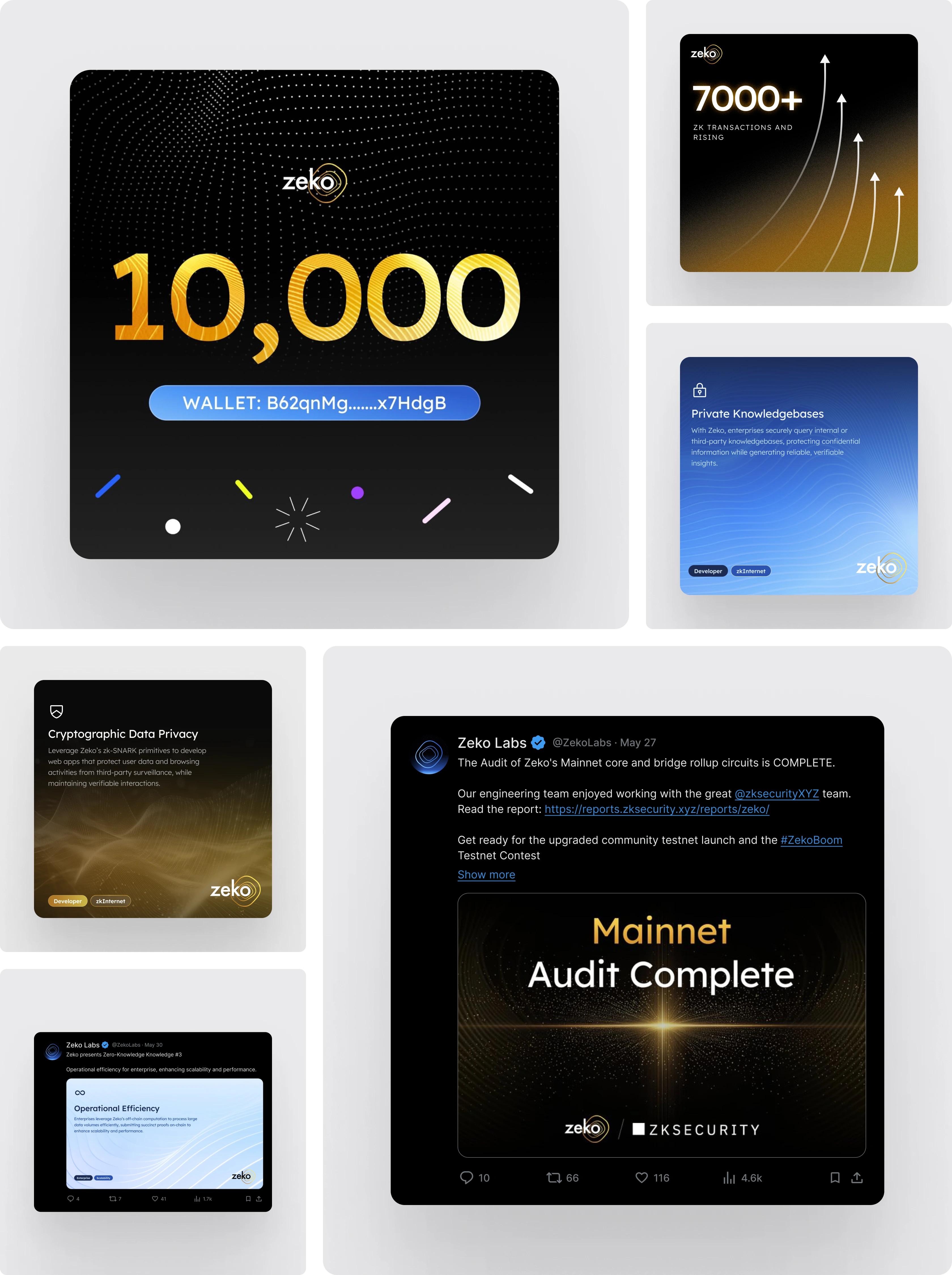 Some posters or marketing materials I designed for Zeko and already live on Zeko's X Account.
