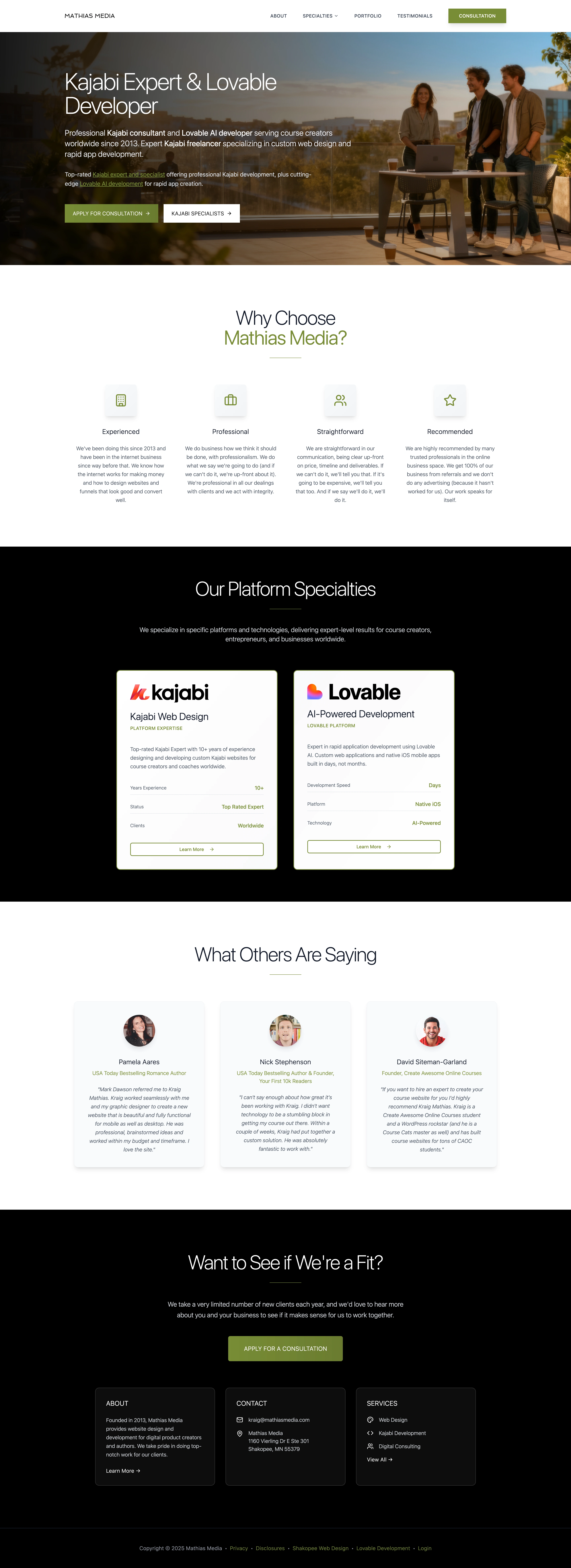 Website Homepage