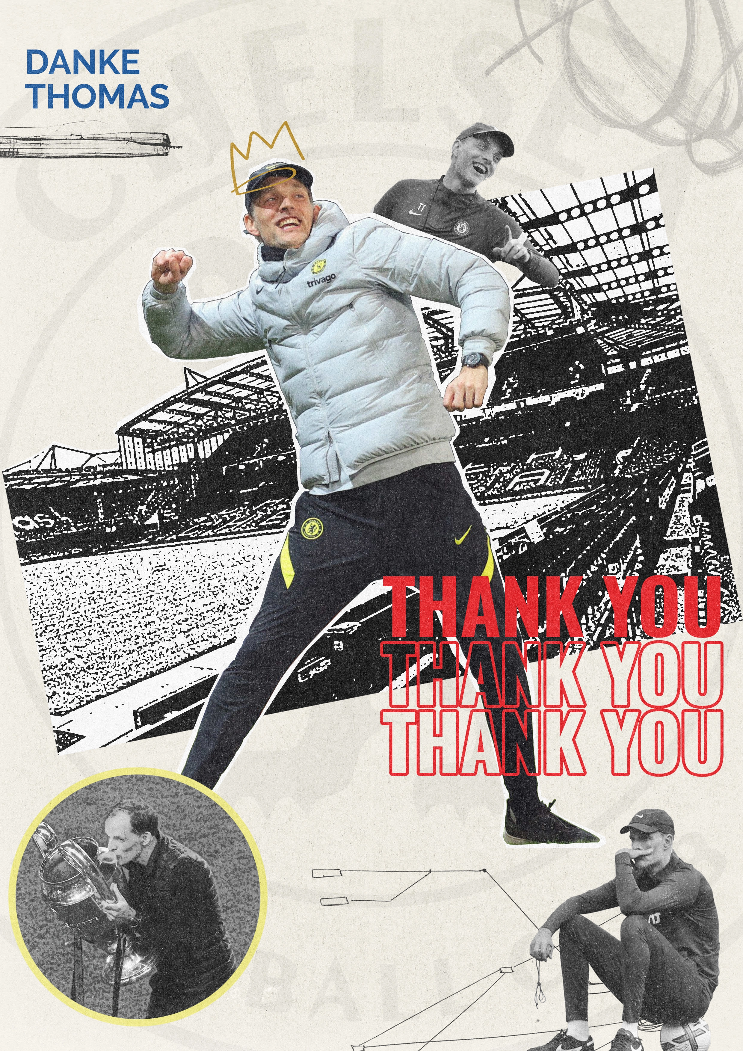 Poster made as a tribute to one of my favourite Chelsea managers, after his sacking