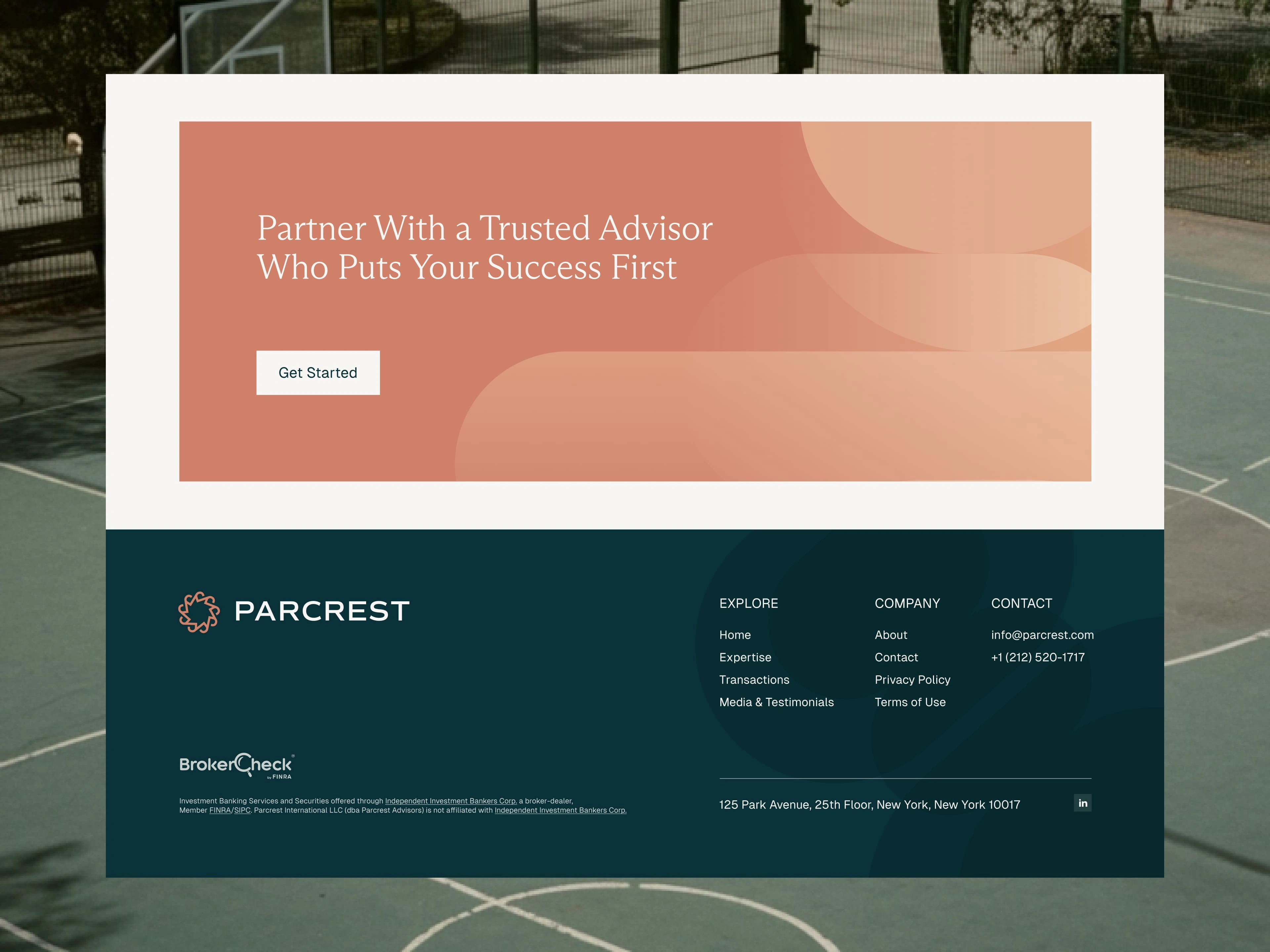 CTA + Footer Section