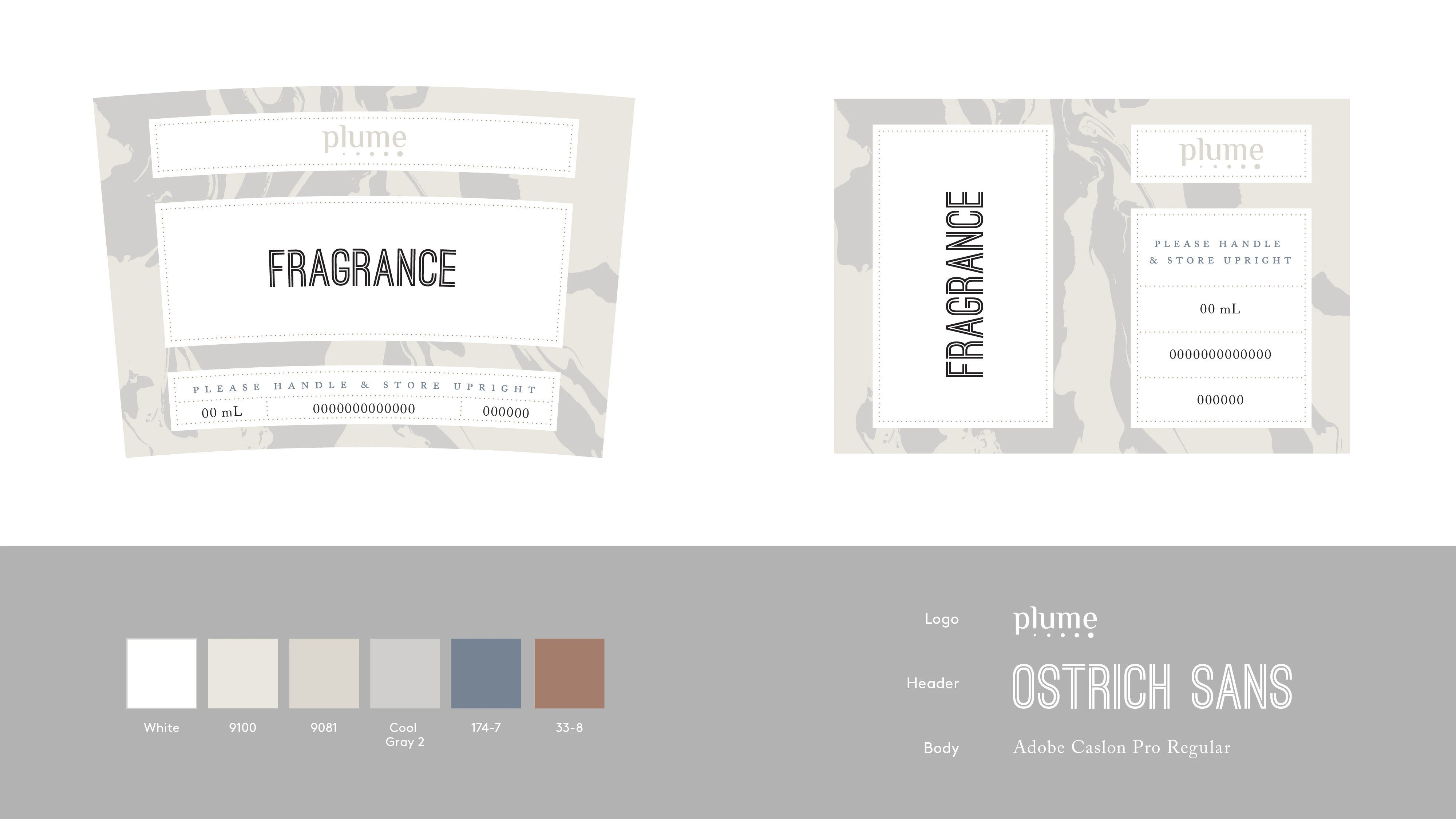 Capsule and box label, colors, logo, and type used.