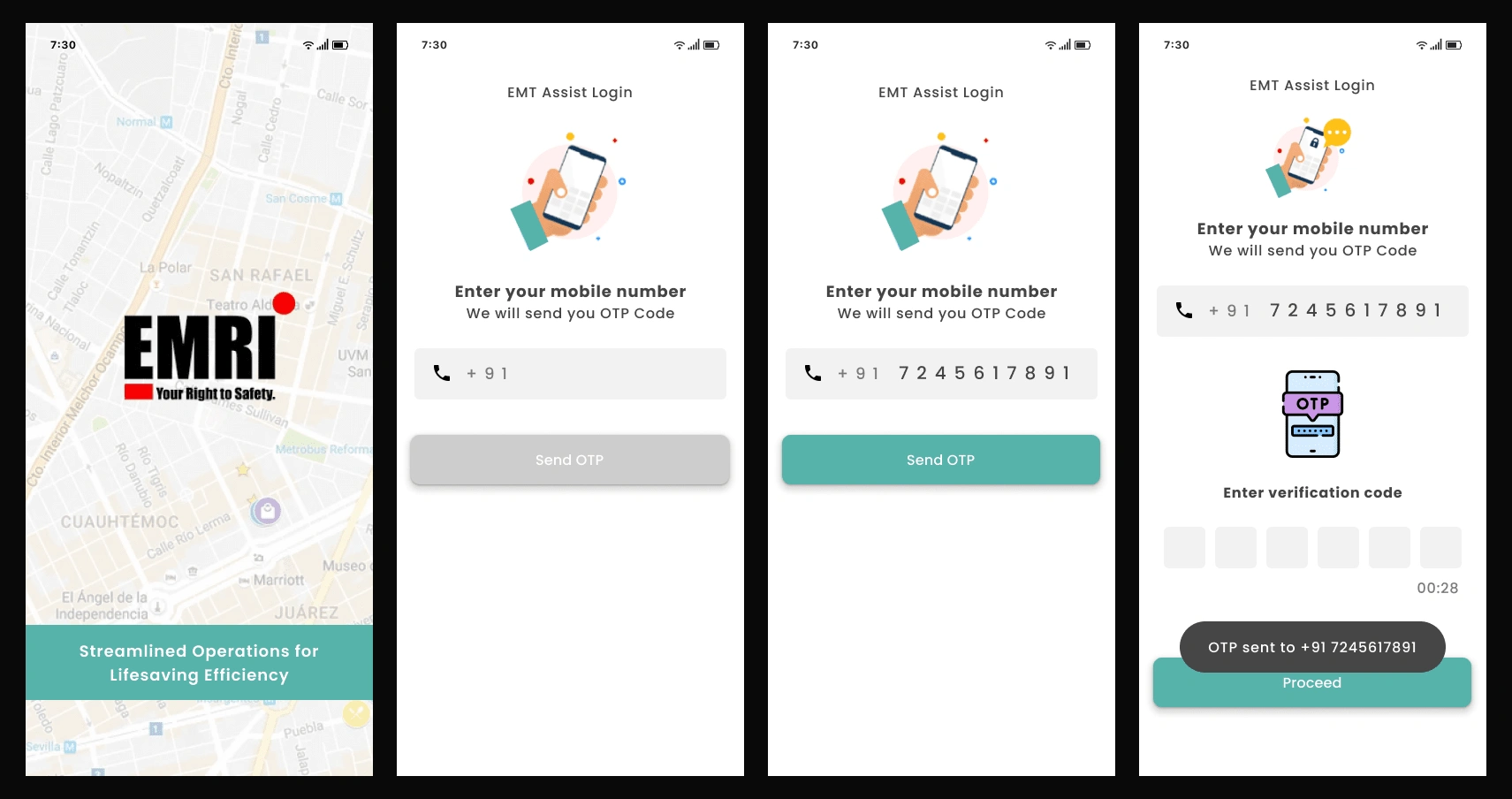 App Launch & Login Screens