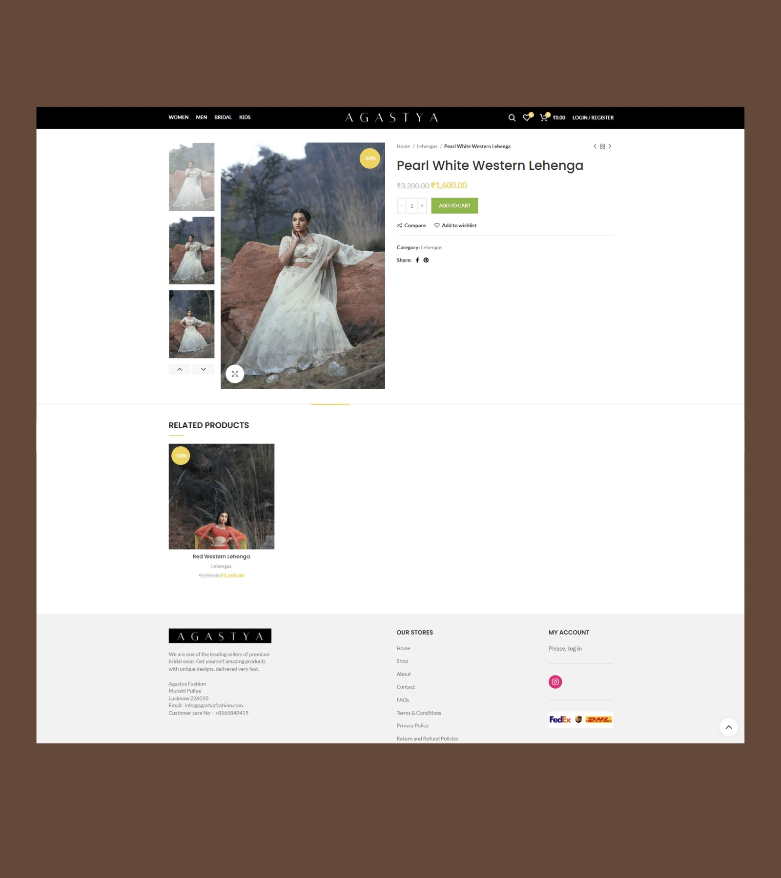 Each product listing is cleanly laid out with a focus on clarity and ease of browsing. I implemented filtering options by category, price, and style to enhance user experience. The product pages include zoomable images, size guides, and fabric details — all designed to help shoppers make informed decisions.