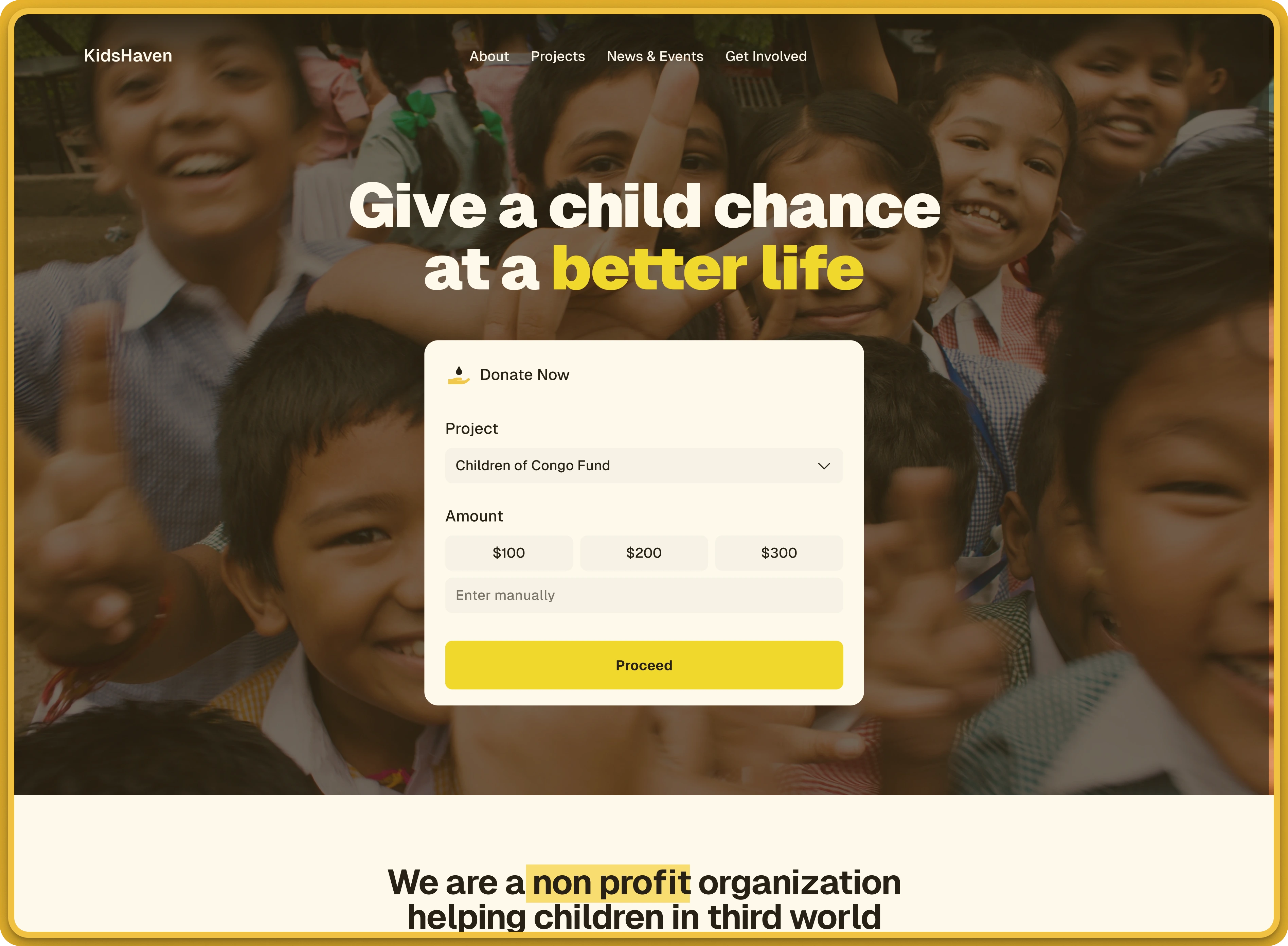 KidsHaven Landing Page