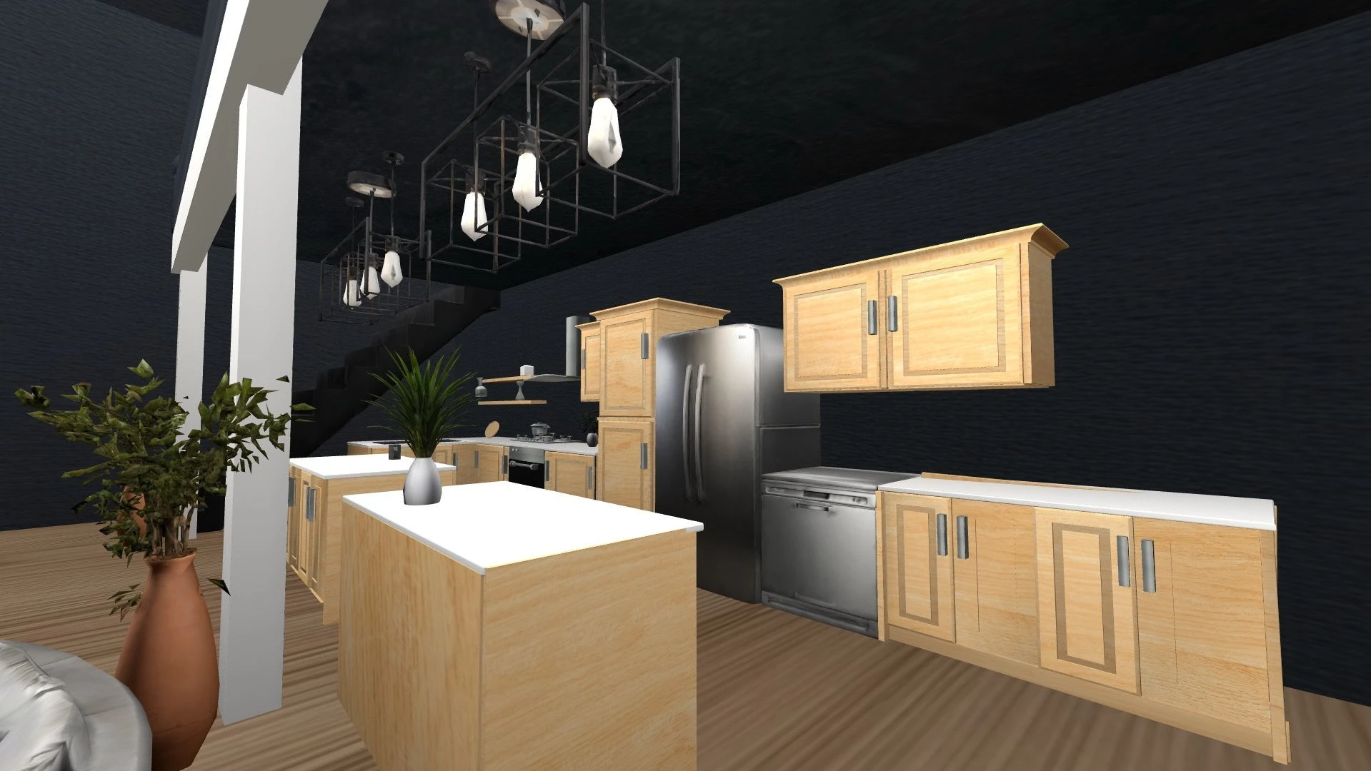 View from inside - kitchen model