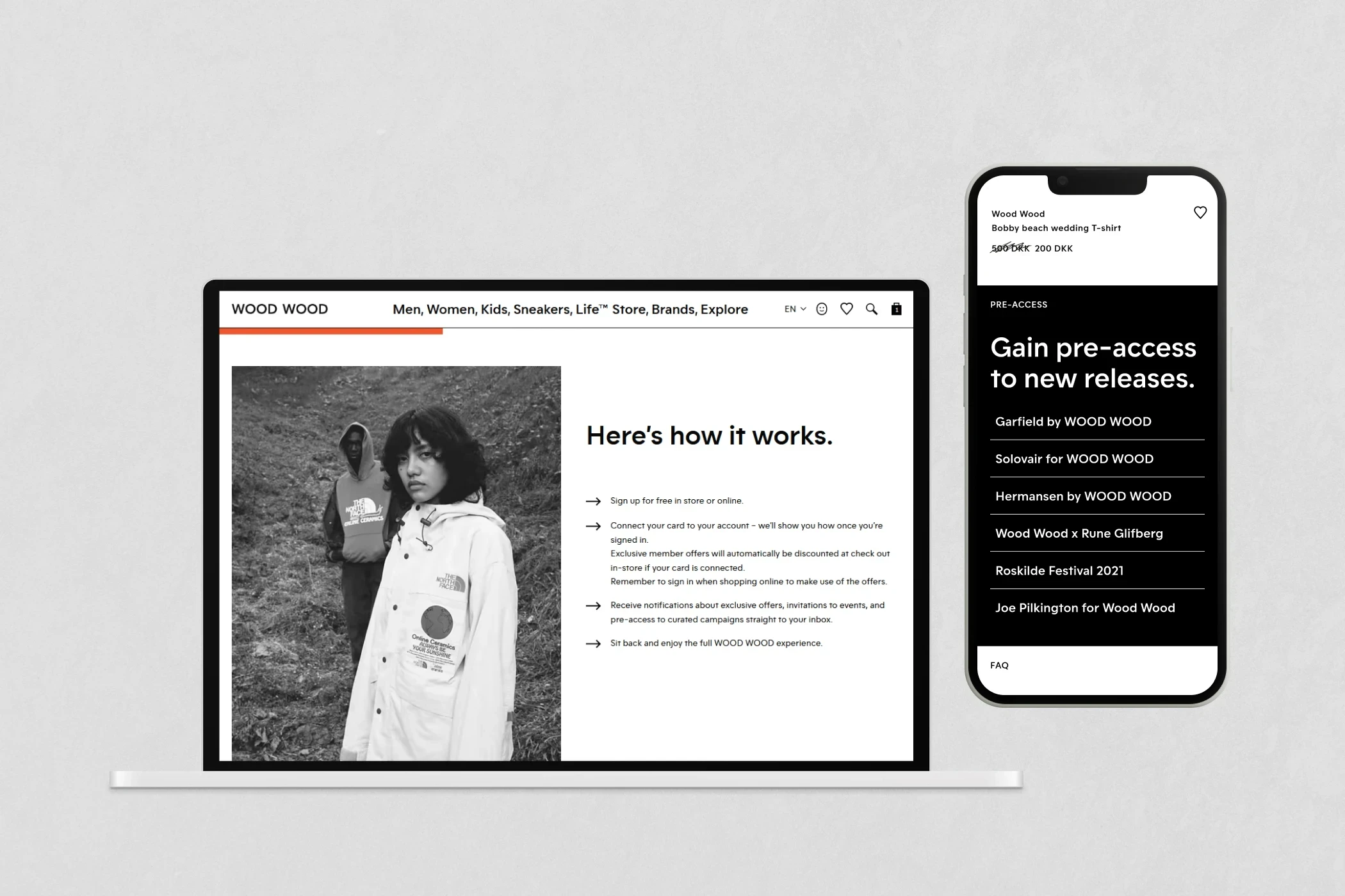 Responsive design for a membership programme