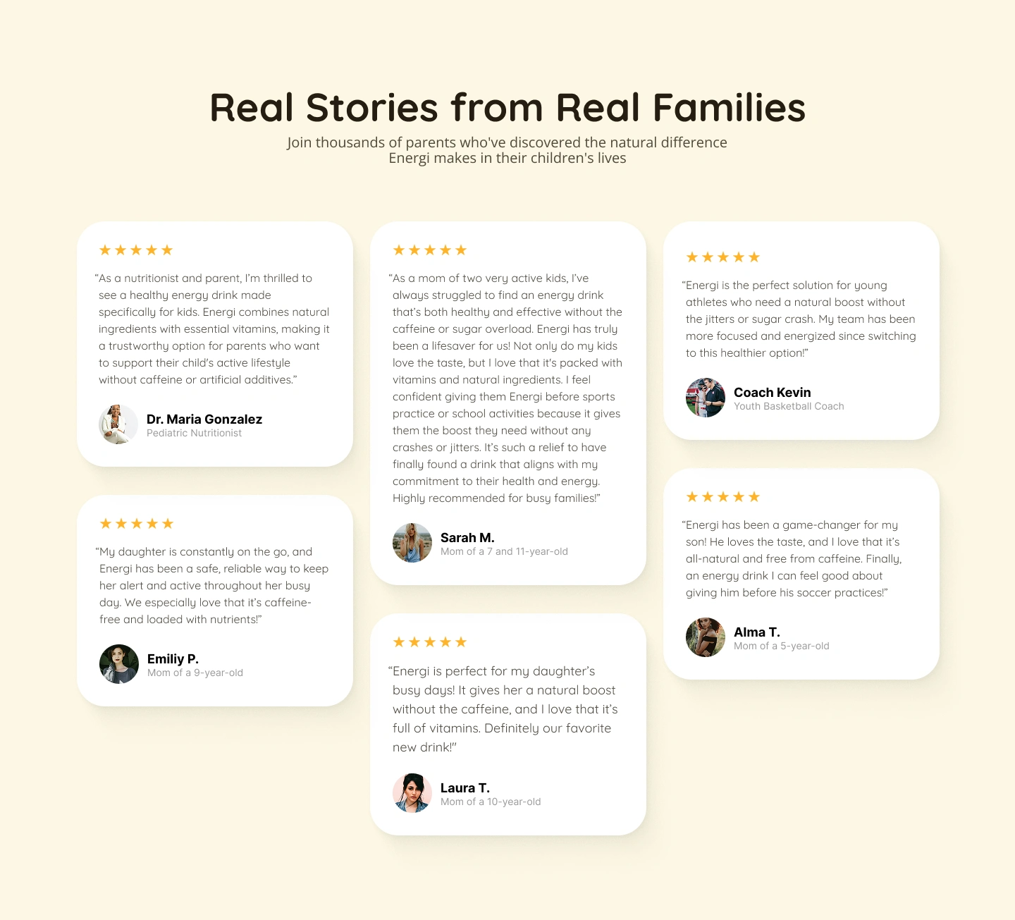 Testimonials Section