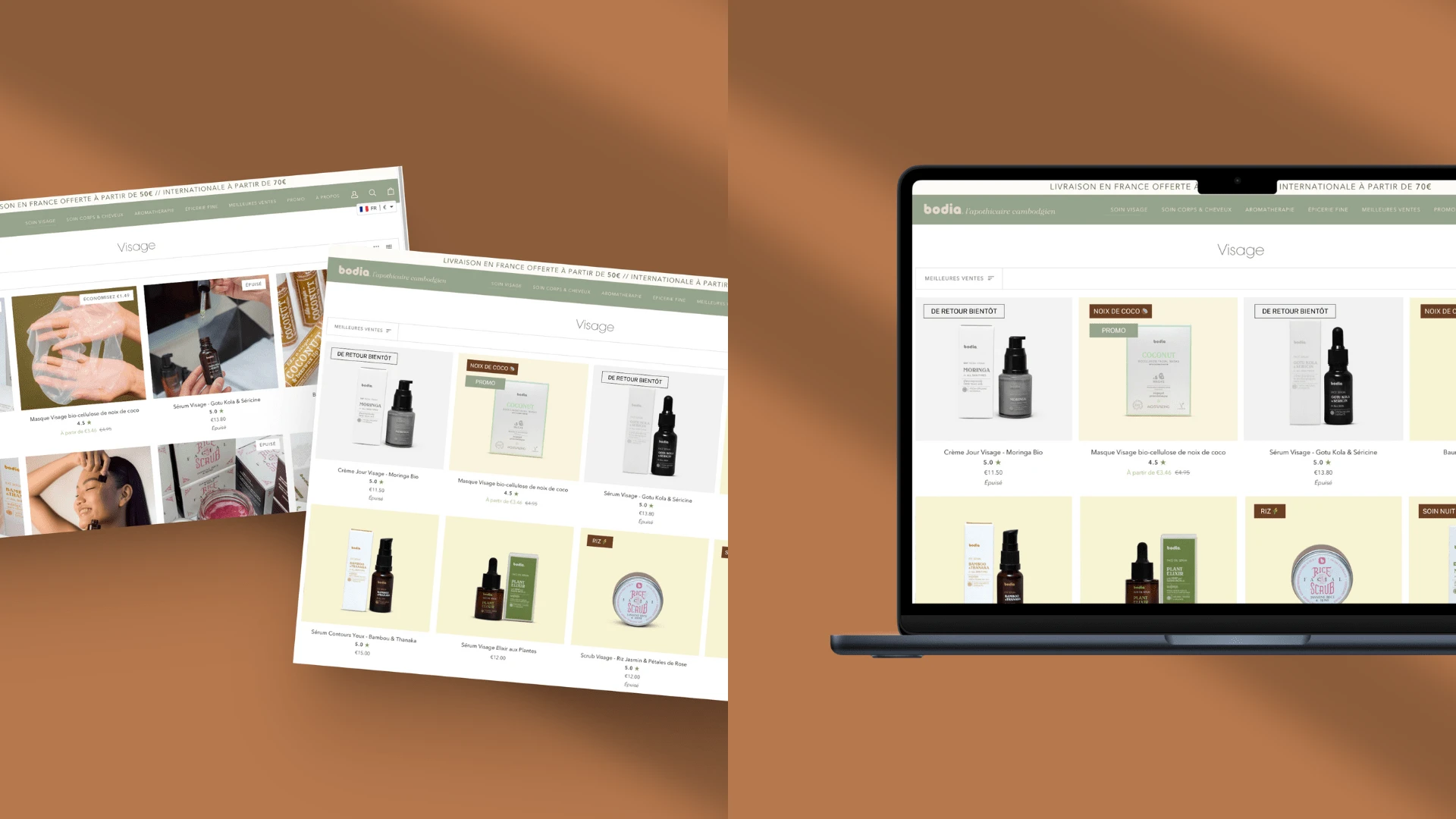 I optimized the product section to enhance visibility, reduce segmentation, and guide users more intuitively through the offer.