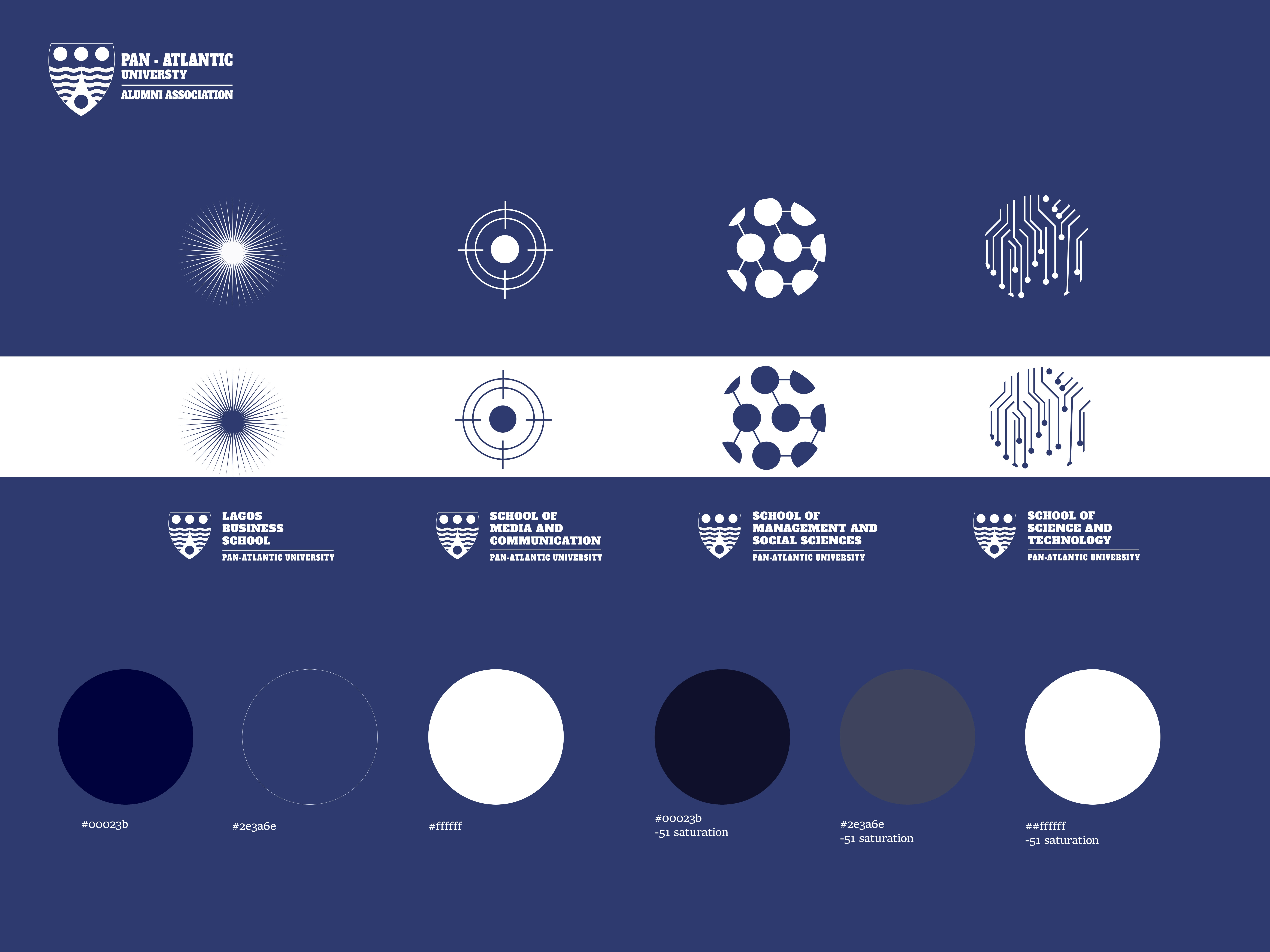 Logo Variations for each of the different schools