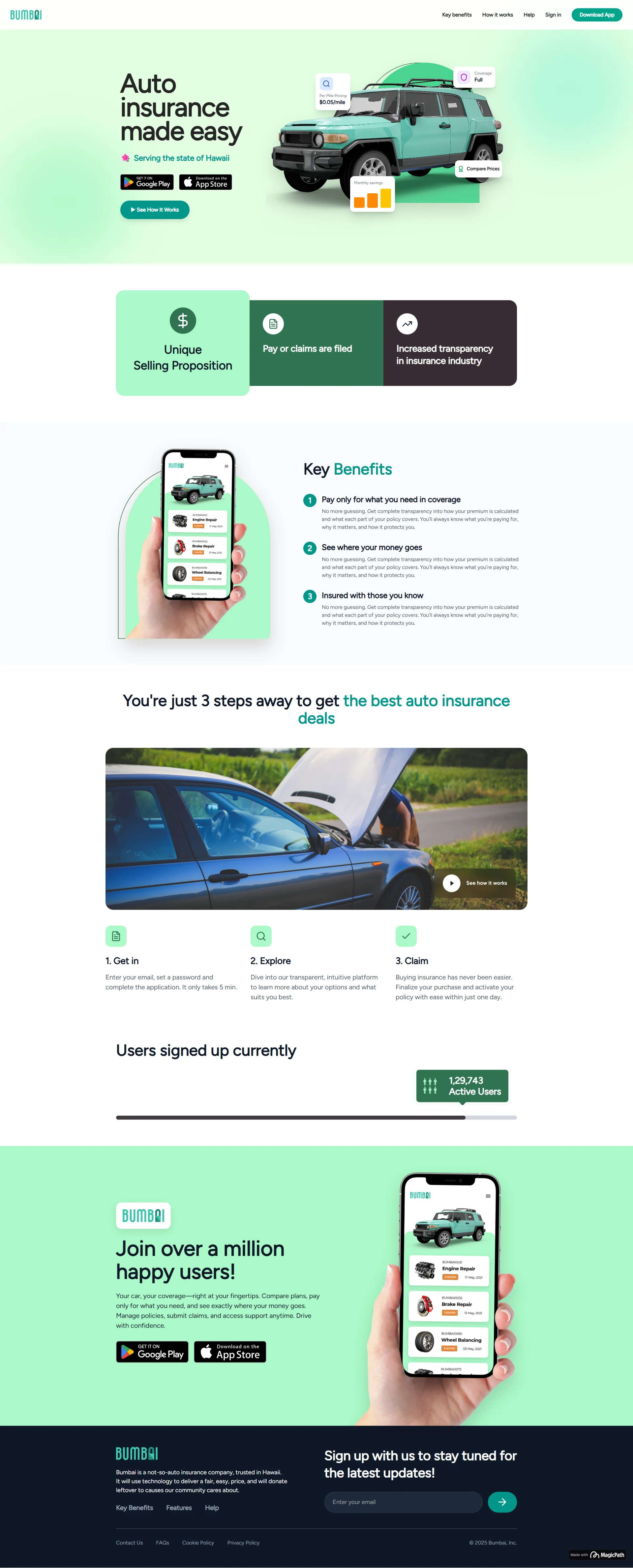 Bumbai Landing Page Full