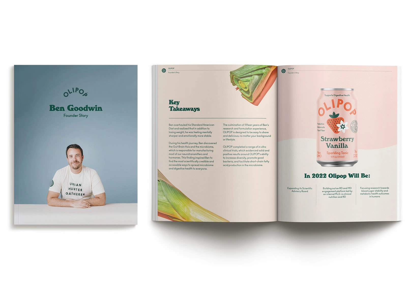 PR collateral promoting the origin story behind the brand.