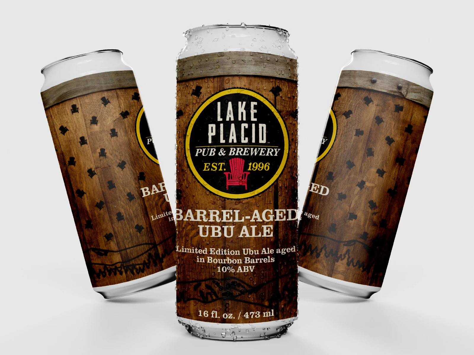 Special barrel-aged label based off the existing can template.