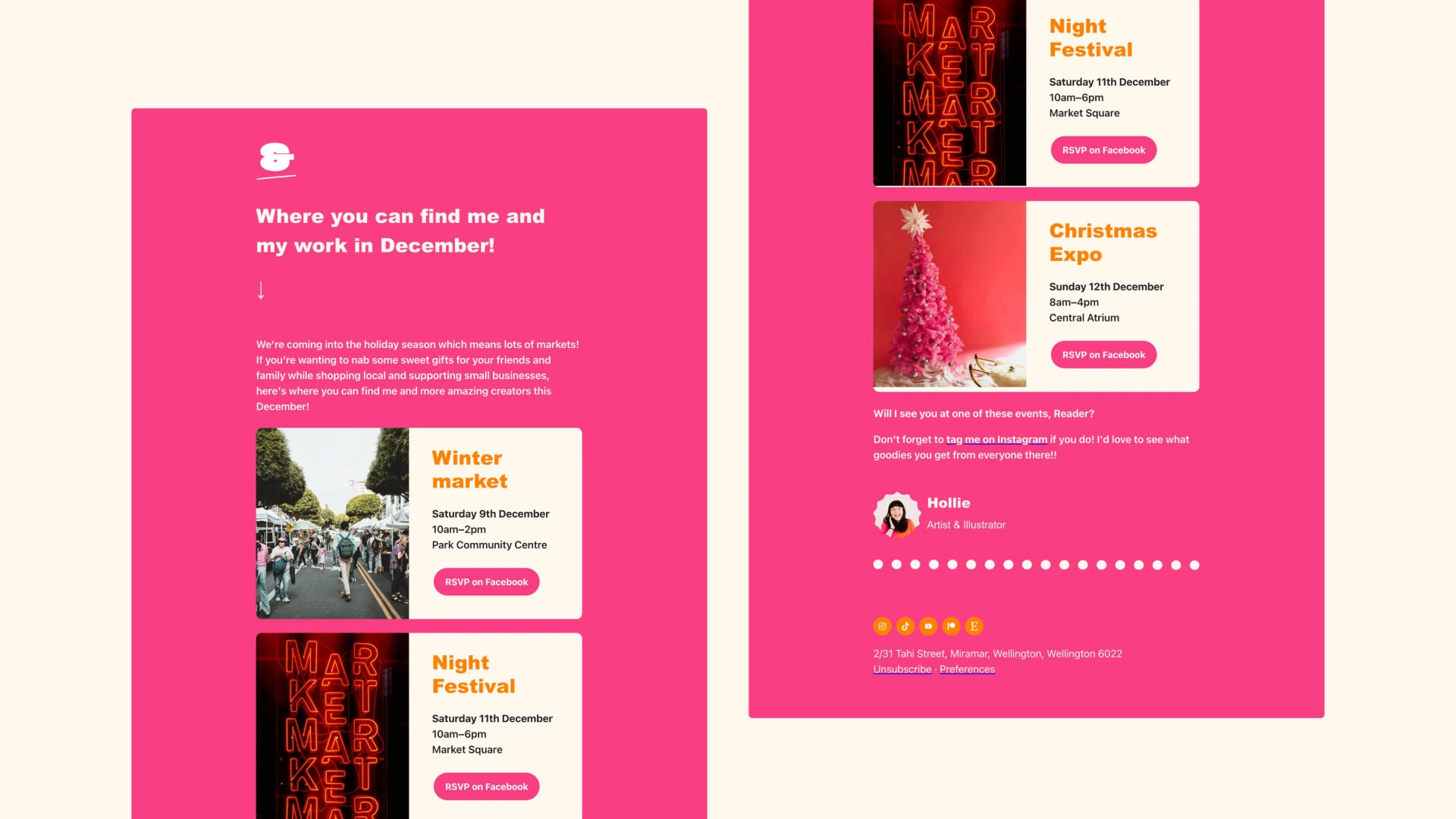 Kit email template for Kit's email template library