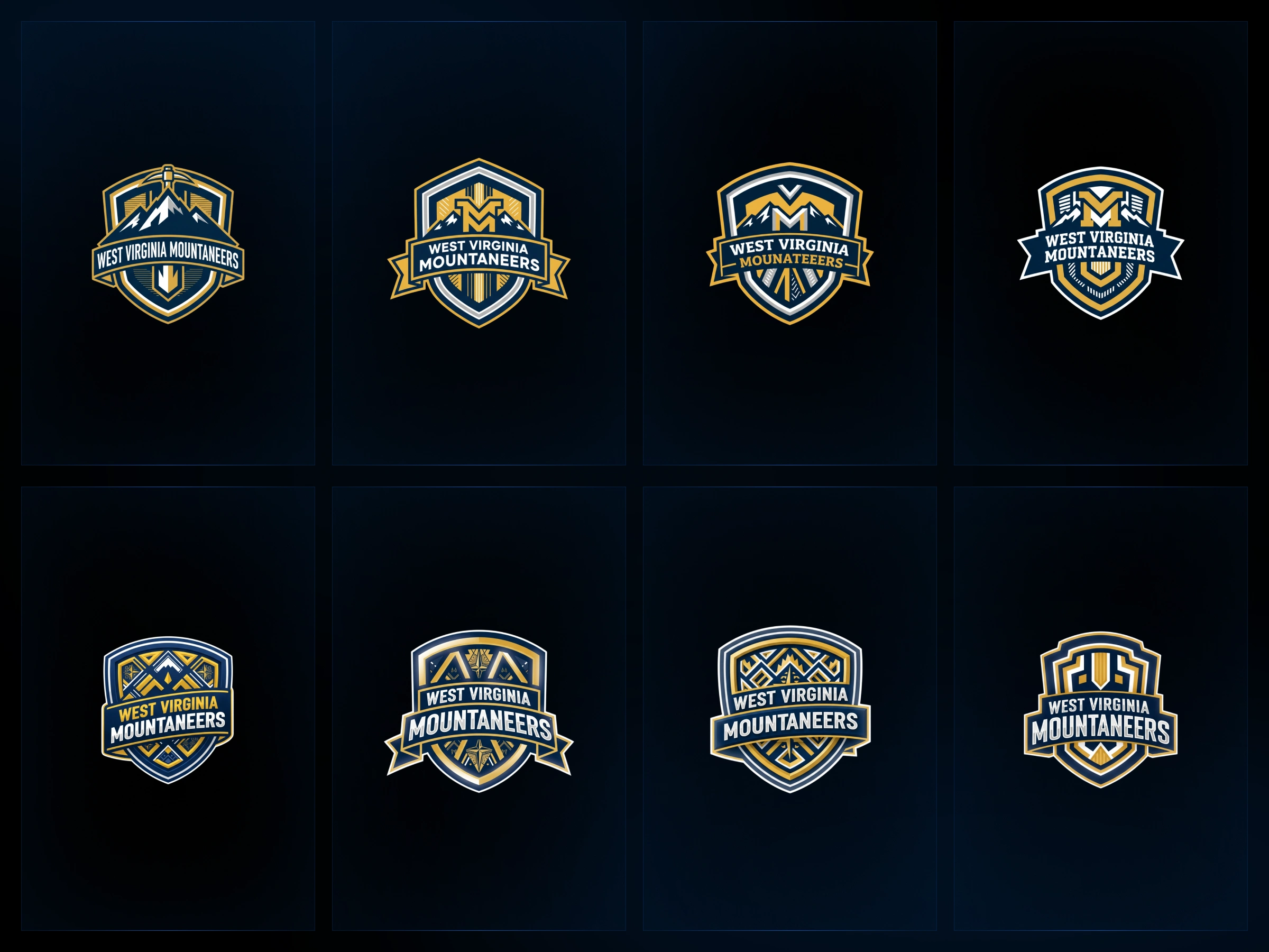 Crest with rugged mountaineer identity fused into a competitive esports structure.