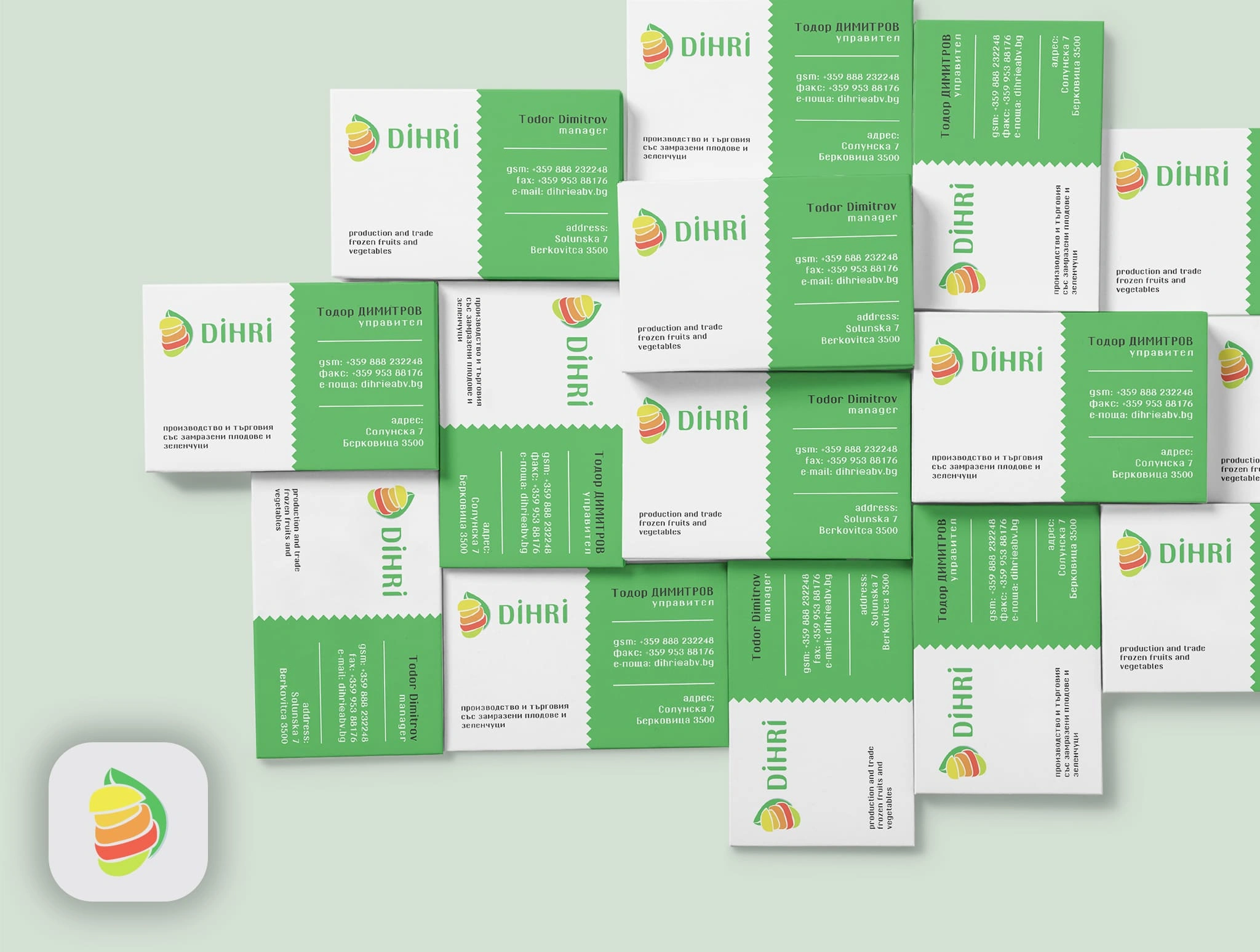 Horizontal Business Card Design