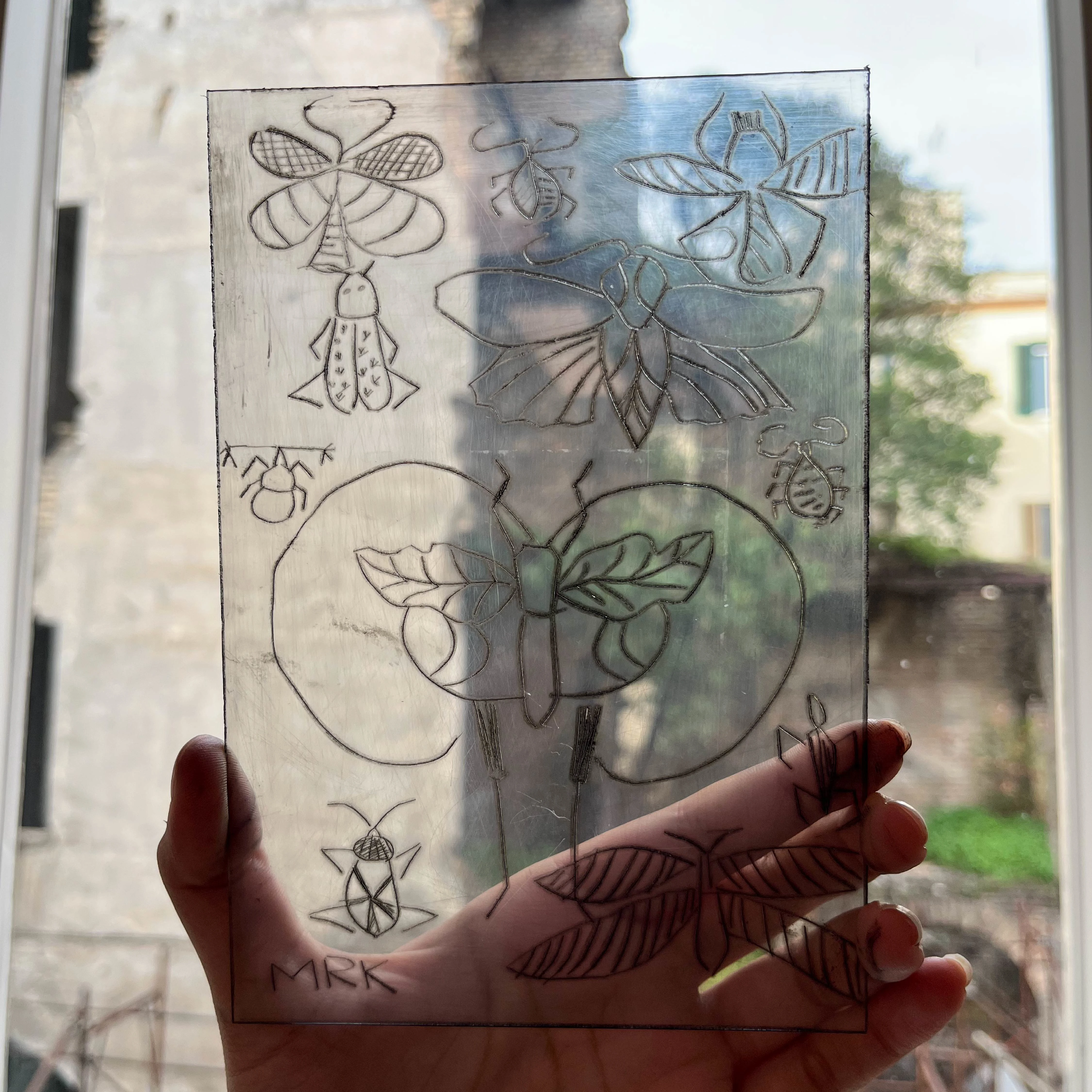 Drypoint on plexiglass 