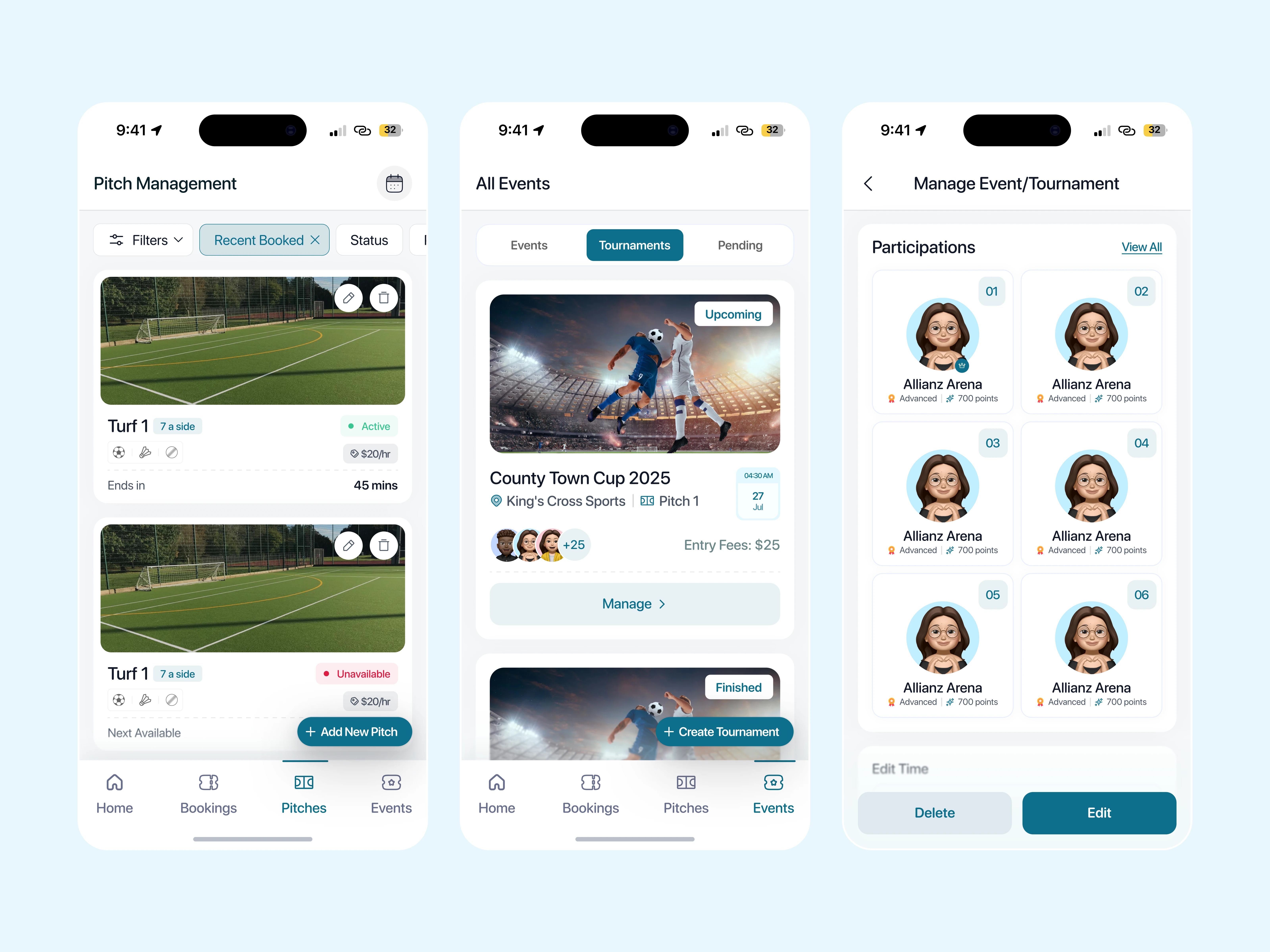 Pitch Owner Portal Images