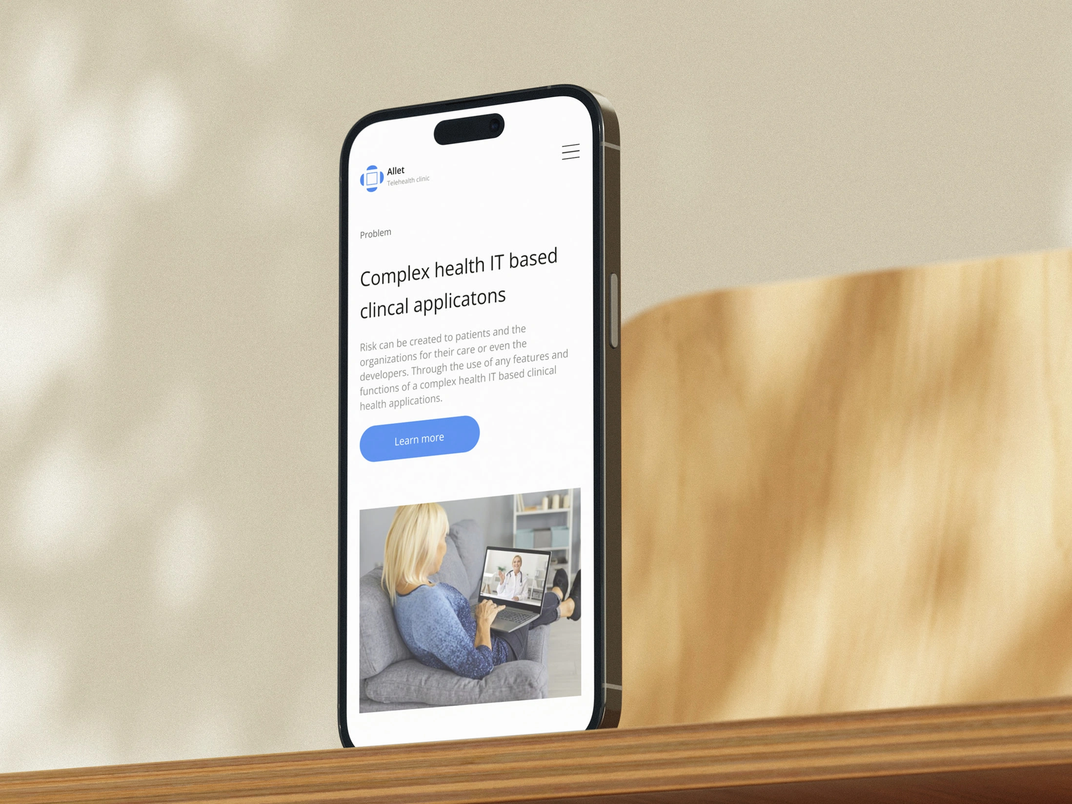 Mobile view (Website)