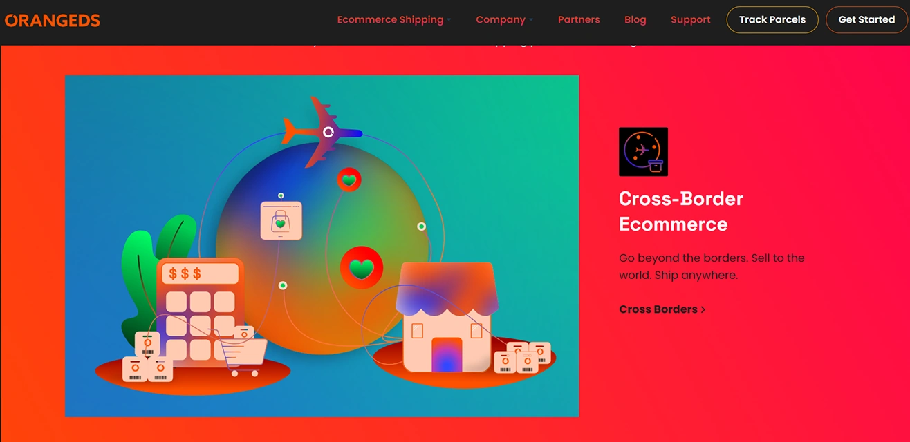 Feature-specific illustrations used on the OrangeDS website, simplifying complex logistics services into clear, intuitive visual narratives.