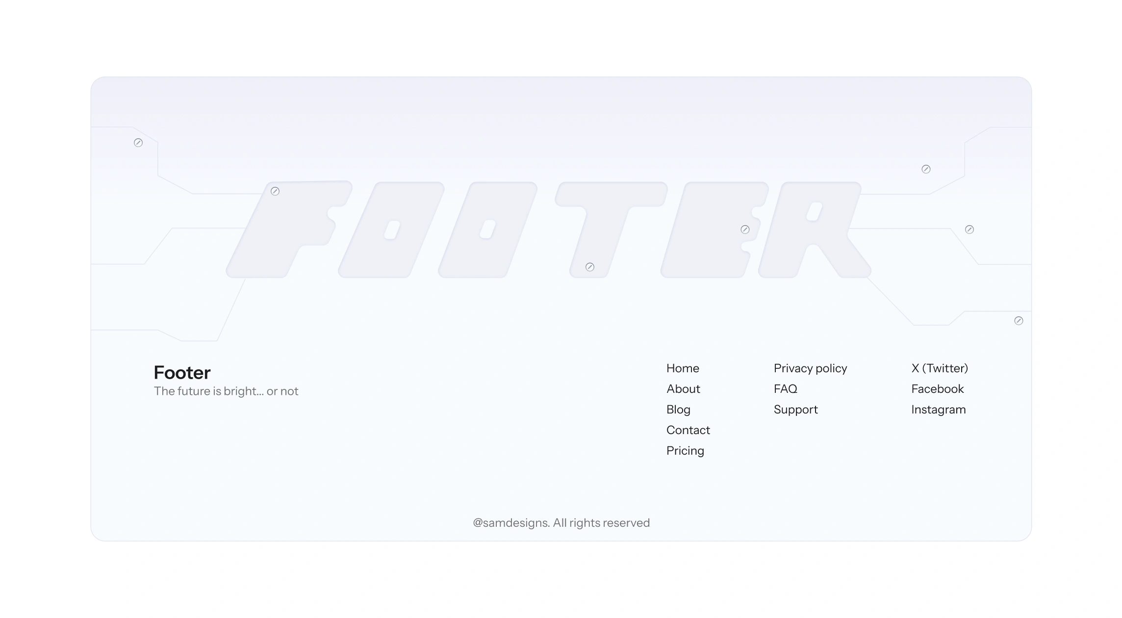 Footer design