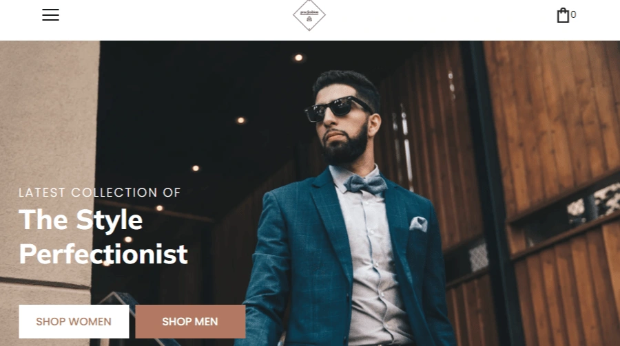 Made this stunning website for a formal fashion brand that deals in both men's and women's categories.