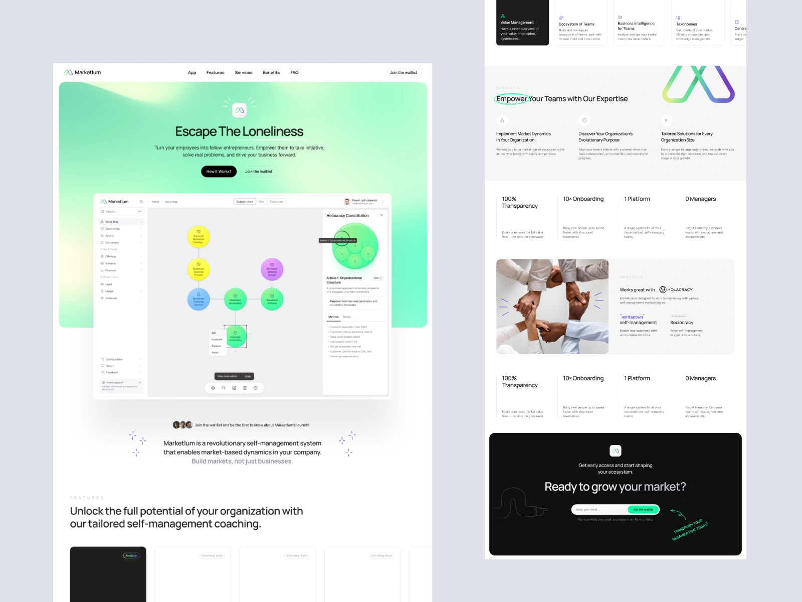 Marketlum Landing Page