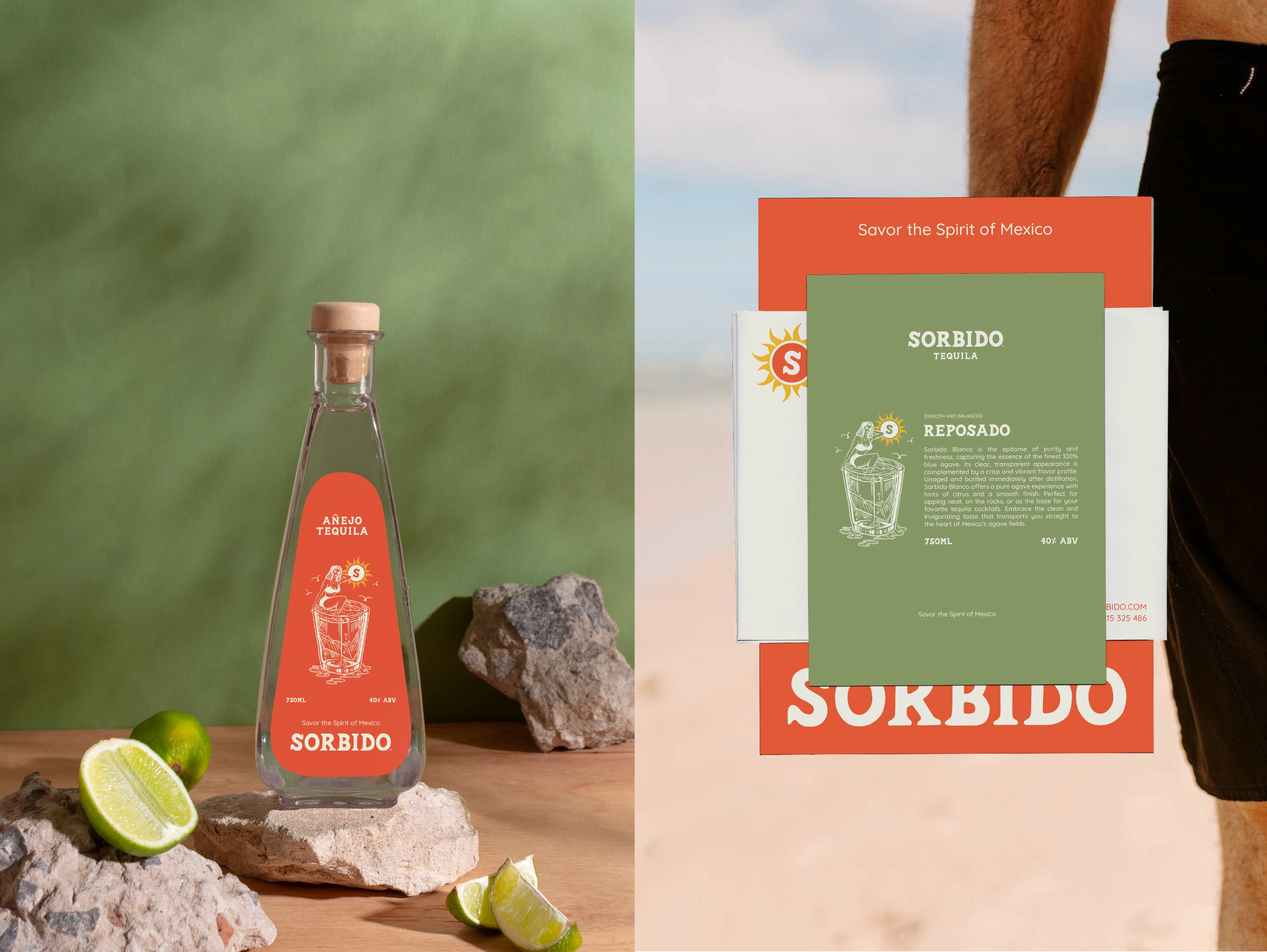 Bottle Label (Left) Print Design (Right)