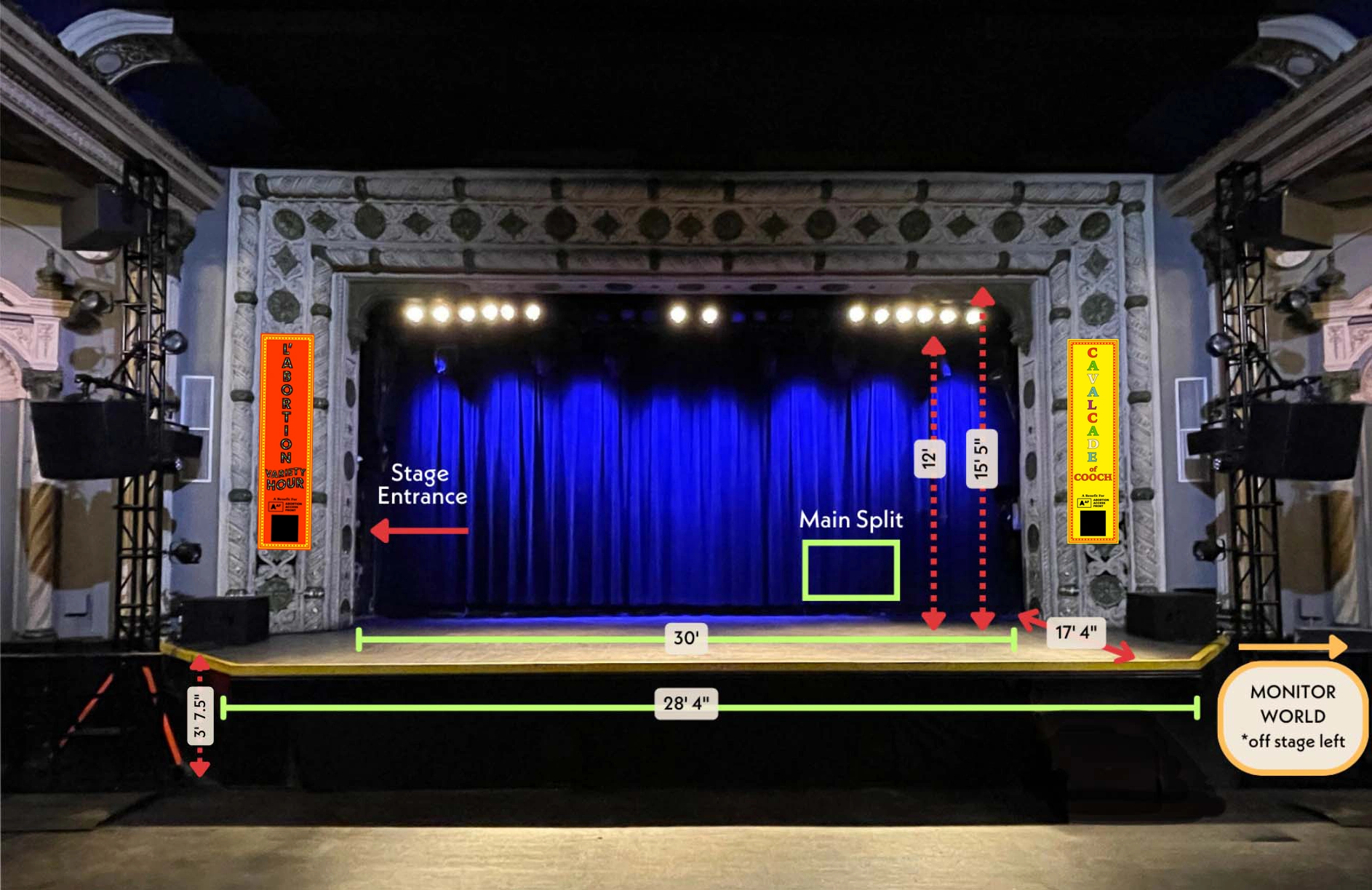 2' x 8' STAGING BANNERS FOR SHOW 