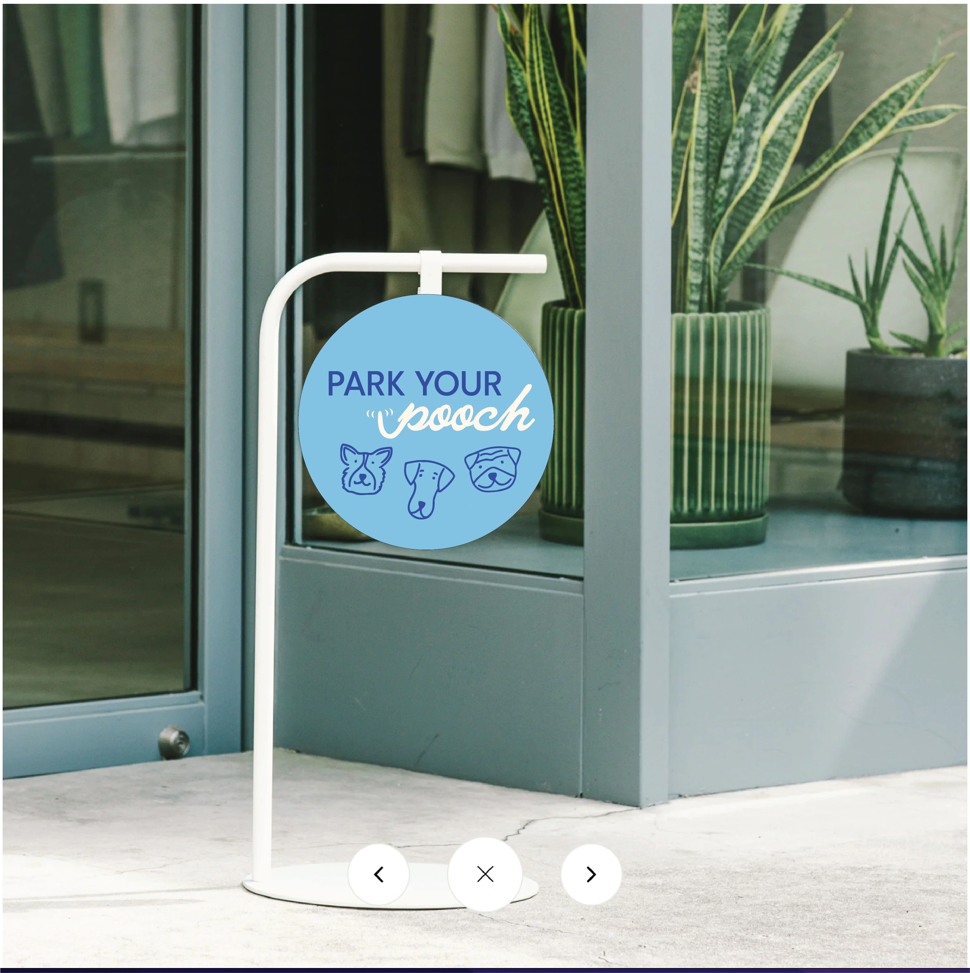 Exterior standing sign design