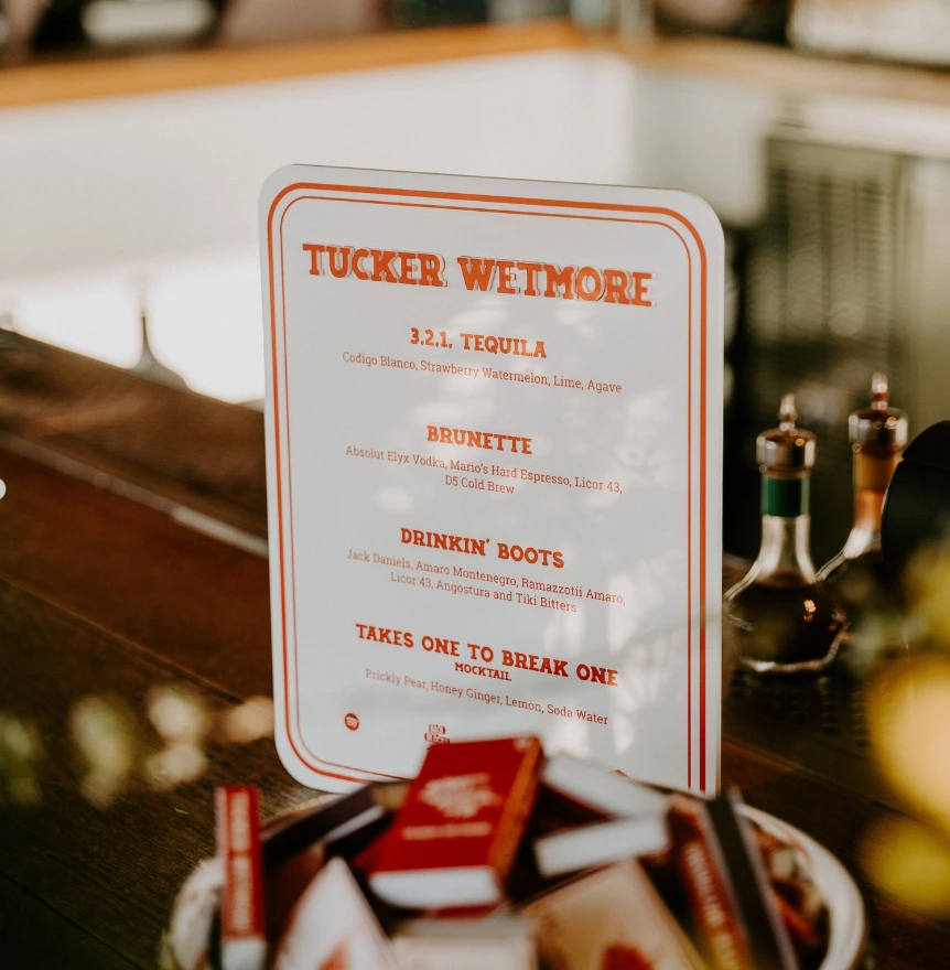 Custom Acrylic Menus & Signage
