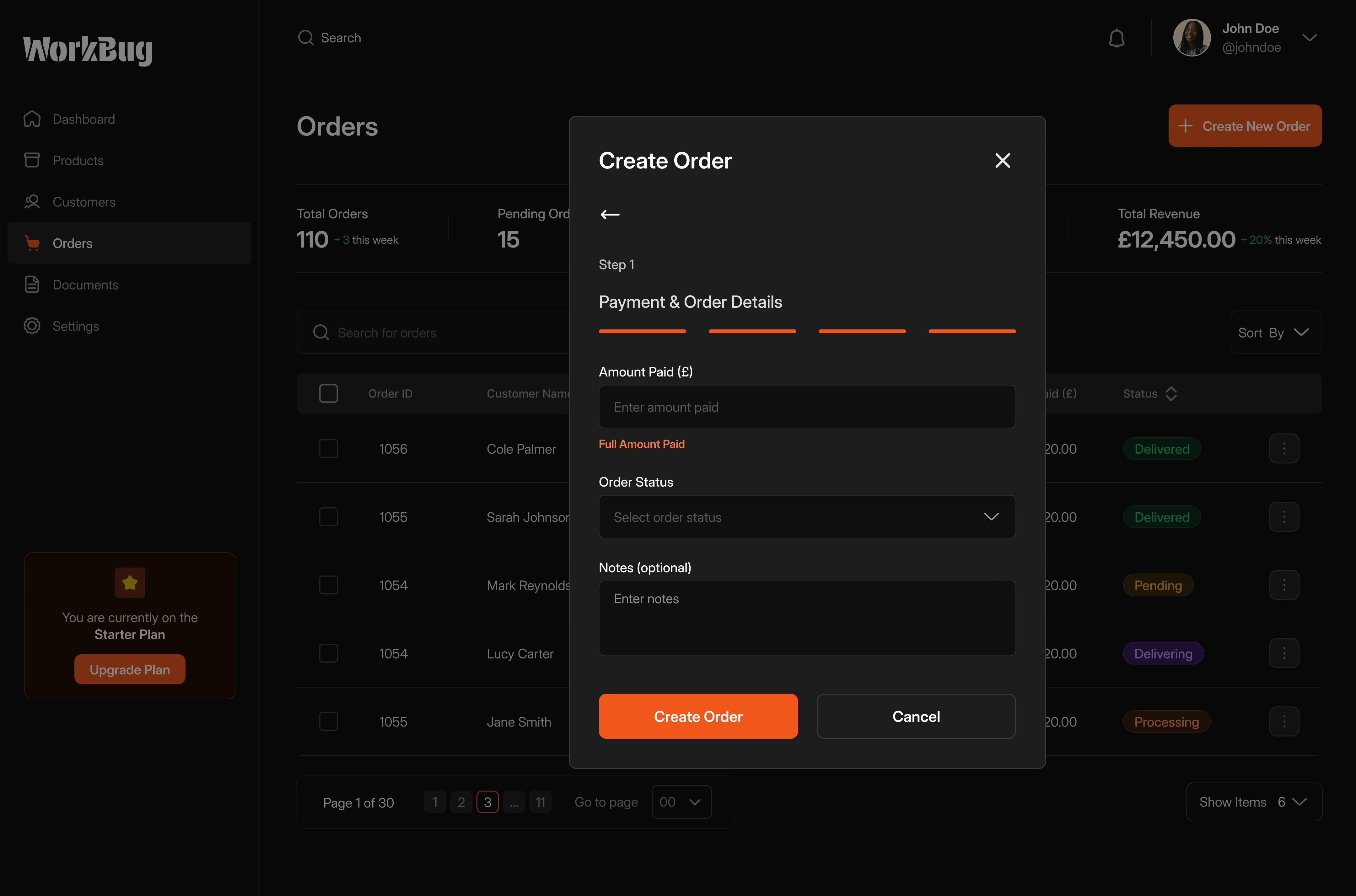 Create order - step 4