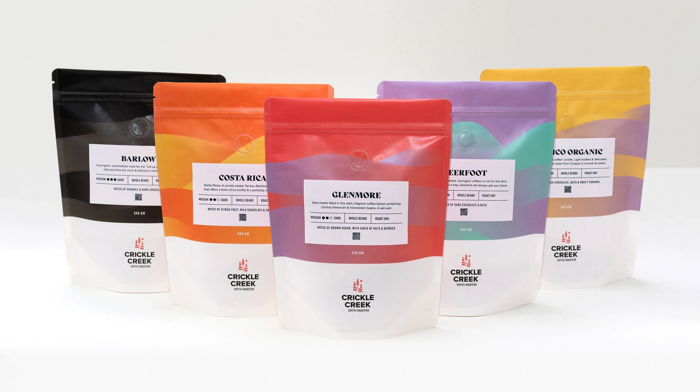 Packaging design and labels for Crickle Creek