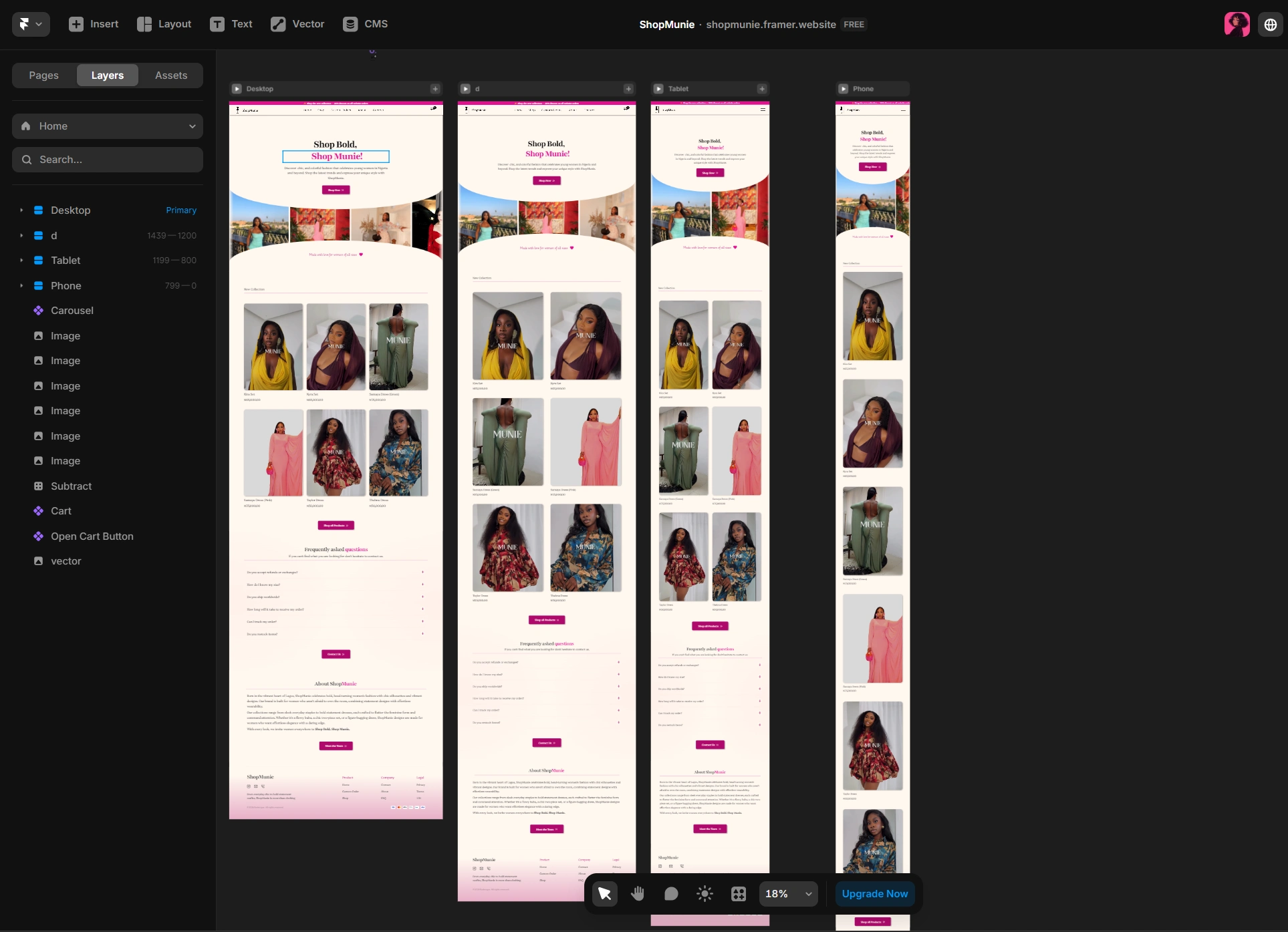 Home Page ~ Framer Workspace
