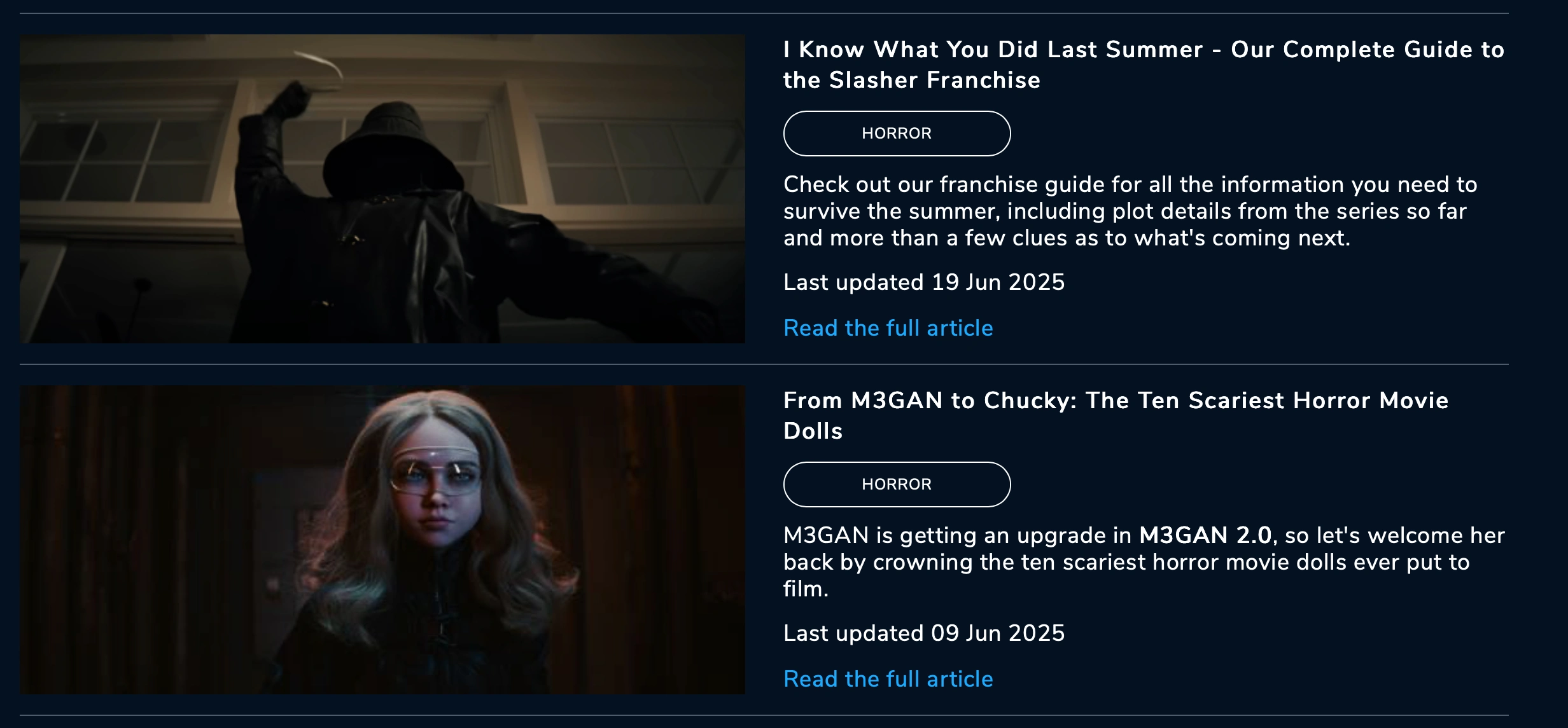 Two examples of my ODEON Scene articles. See links below.