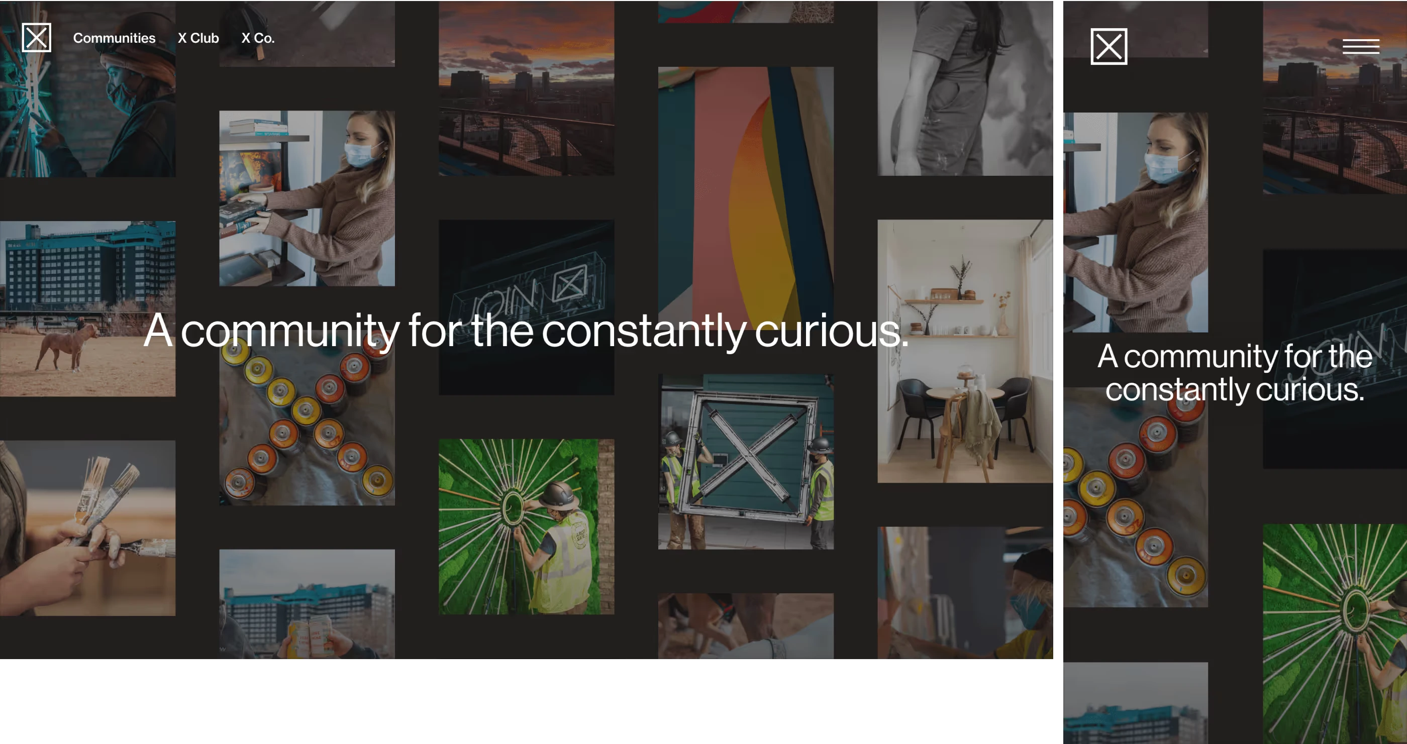 Combining the strongest ideas into a structured but dynamic grid system.