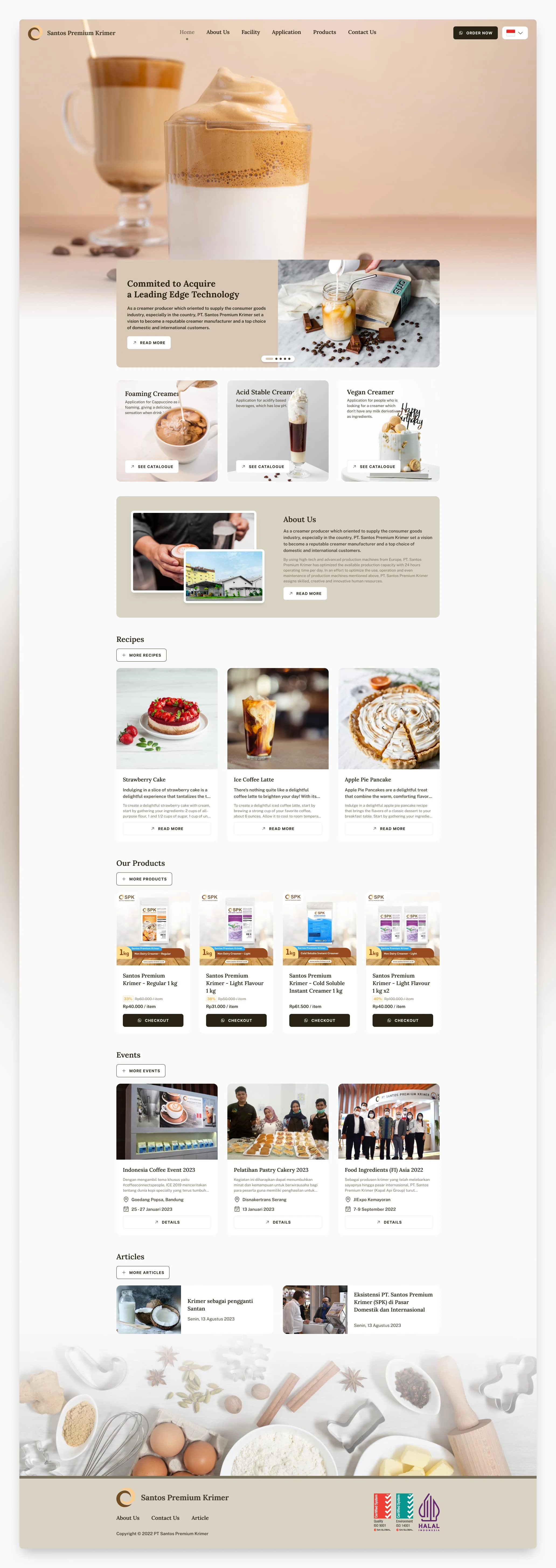 Full homepage design