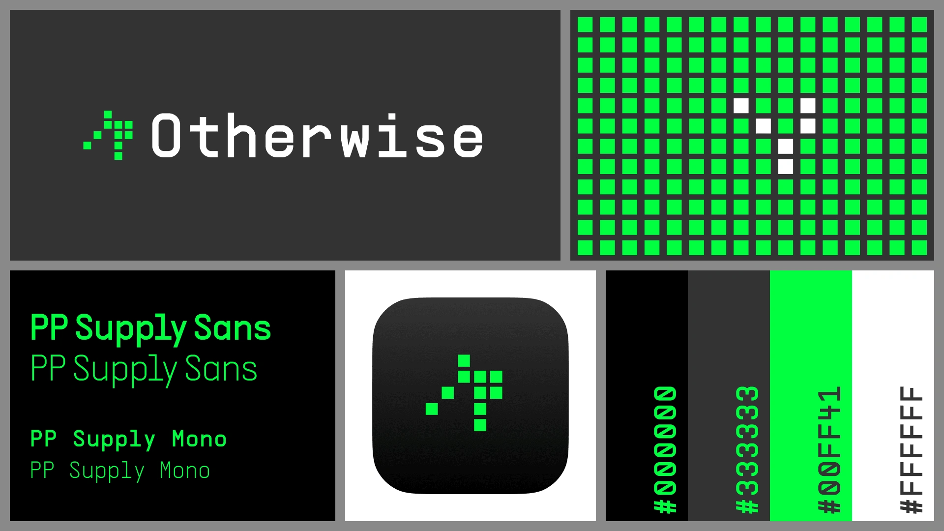 Full brand package. Includes logo, typeface, patterns, color scheme, marketing assets, app icons.