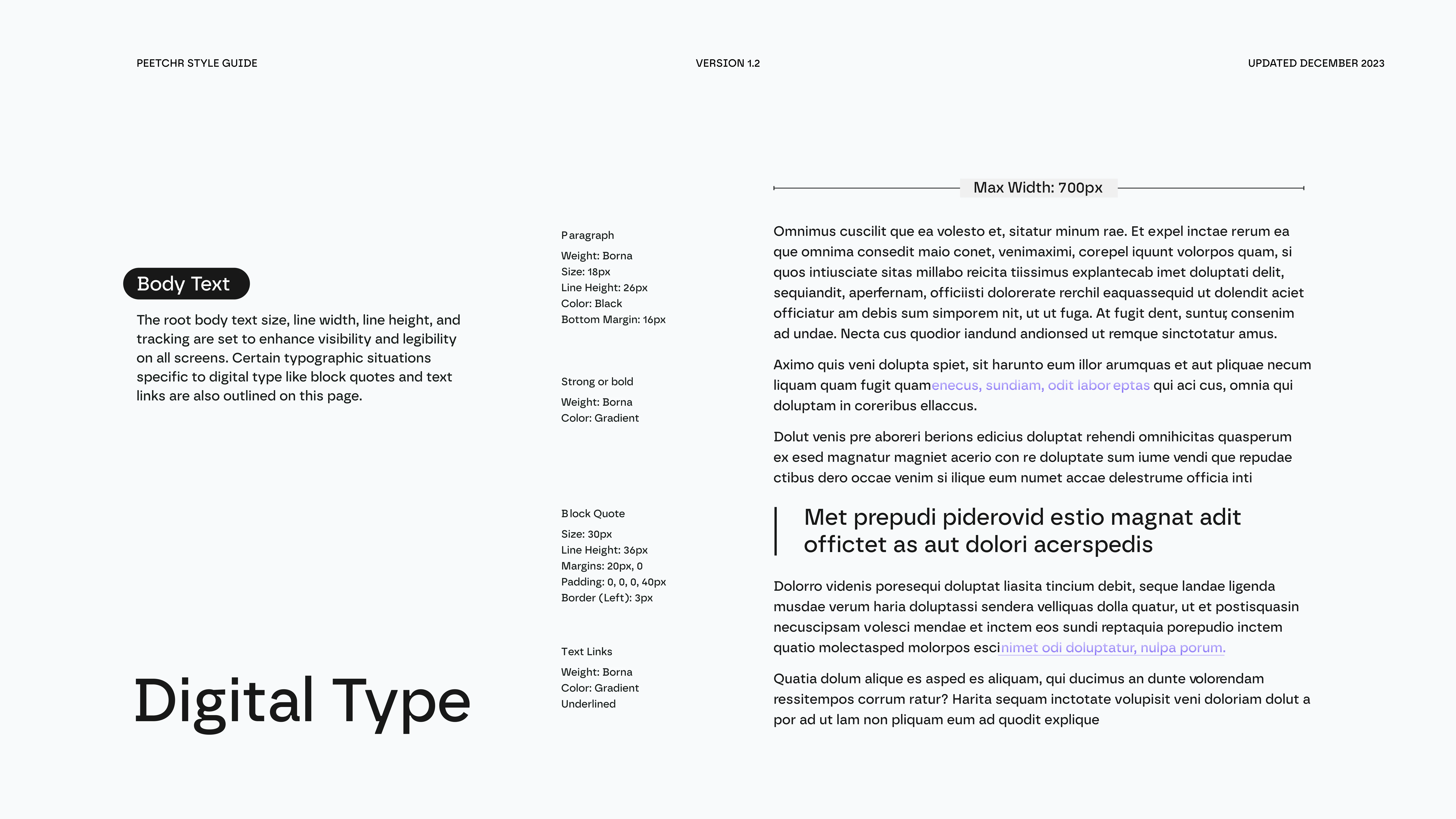 Sample from the Brand Deck for Peetchr.