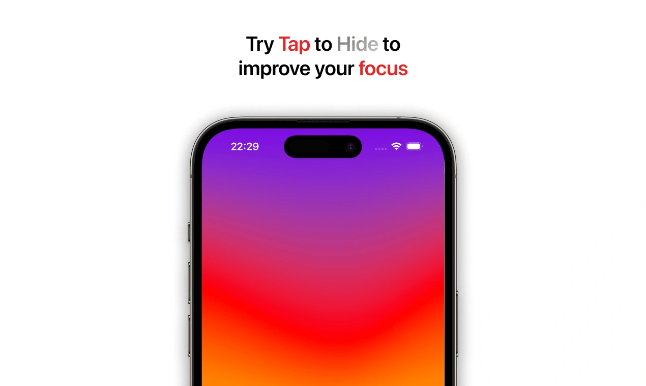 Tap to hide