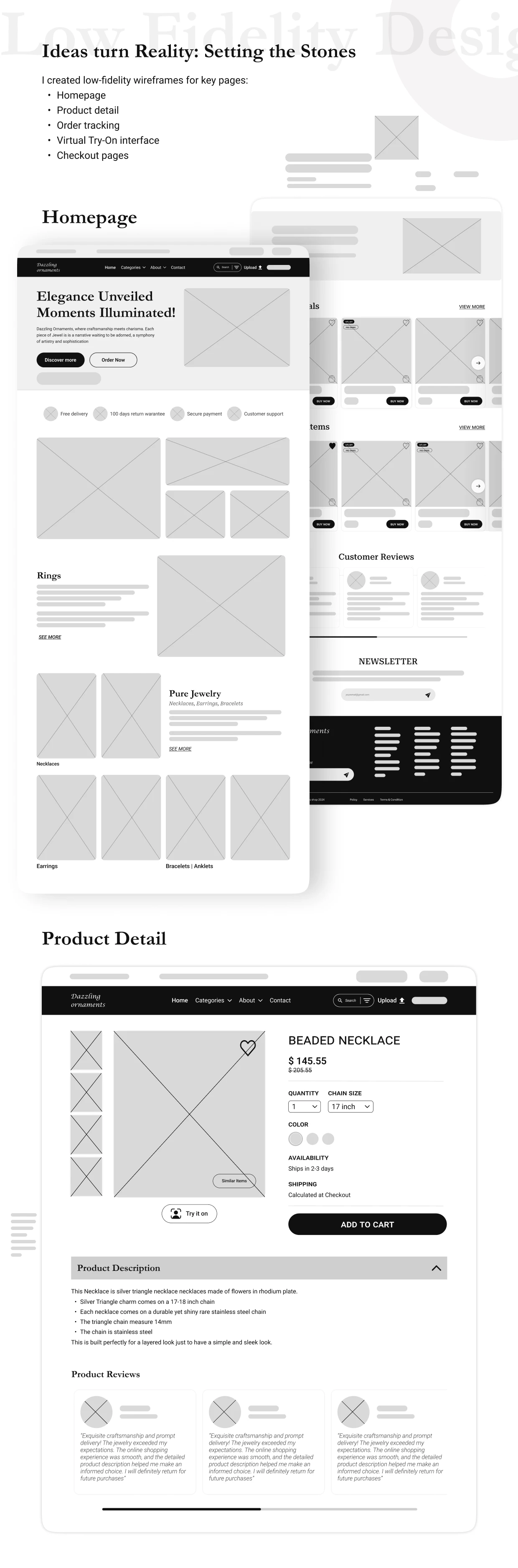 Low-fidelity Designs