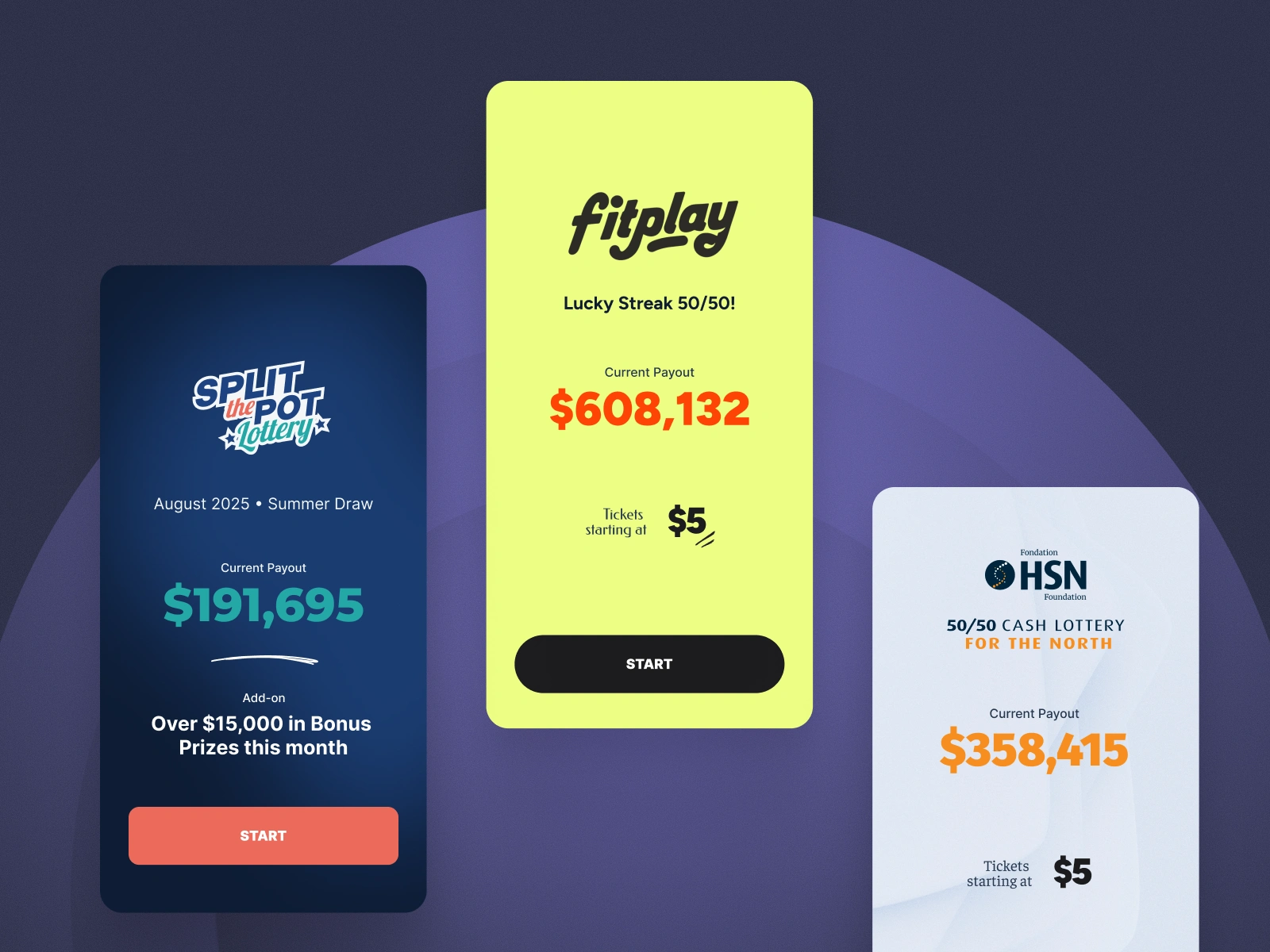 Custom-branded pages for a fictional company to highlight the app’s flexibility and capabilities.