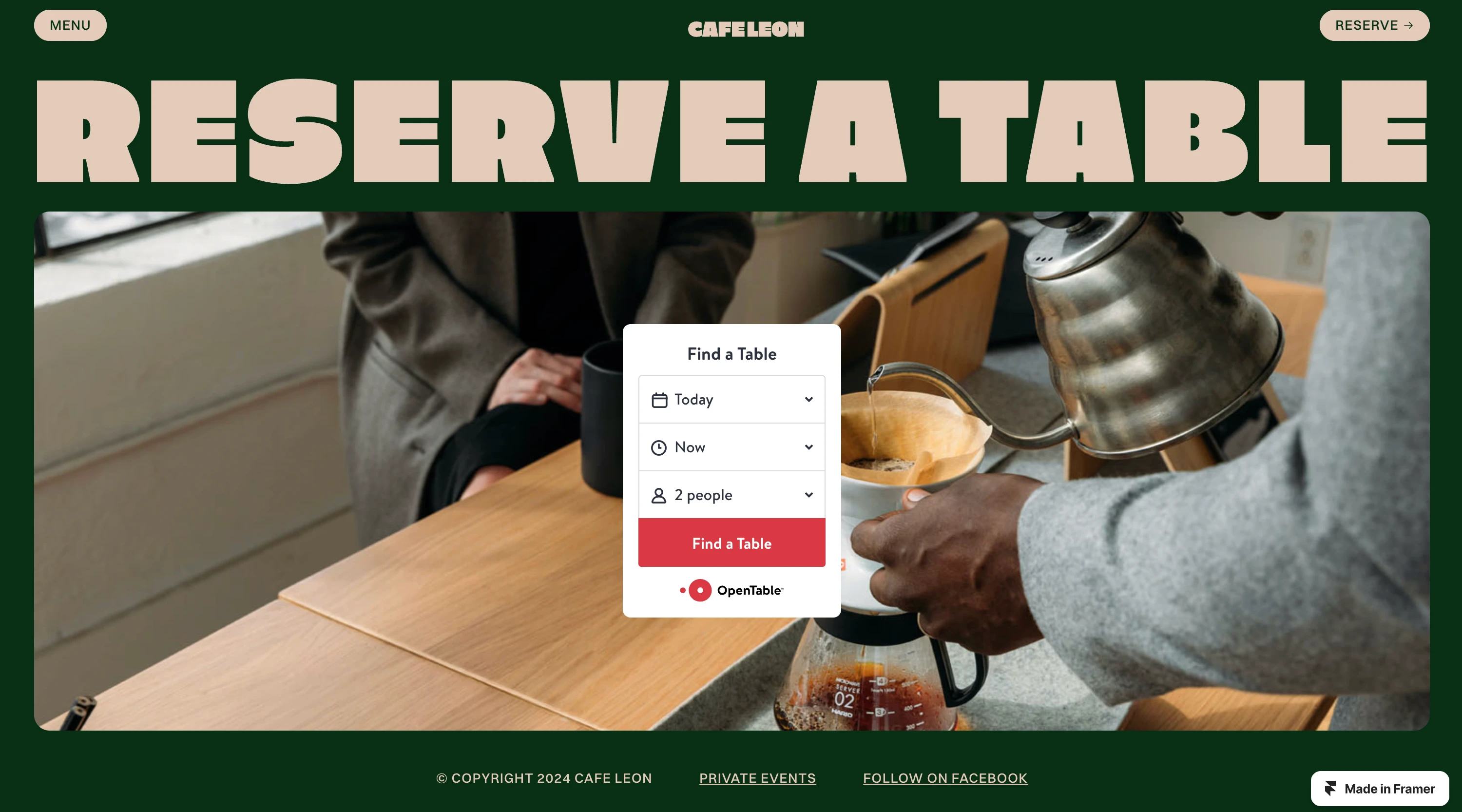  OpenTable for booking 