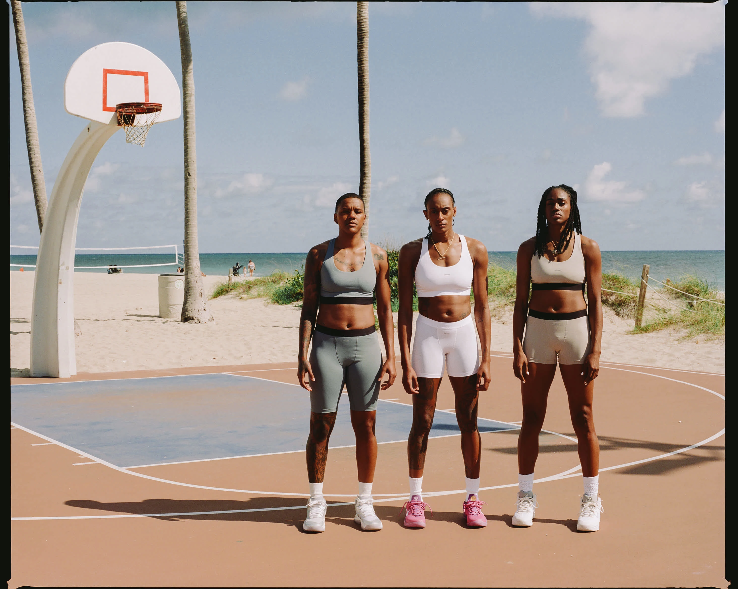 Pictured (L-R): Courtney Williams, Brittney Sykes, and Tiffany Hayes [WNBA Players]