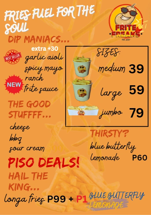 Frite Freaks Menu