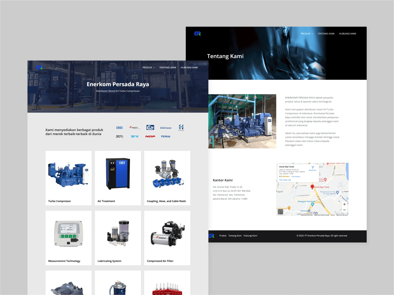 Preview of the desktop version of Home & About Us page